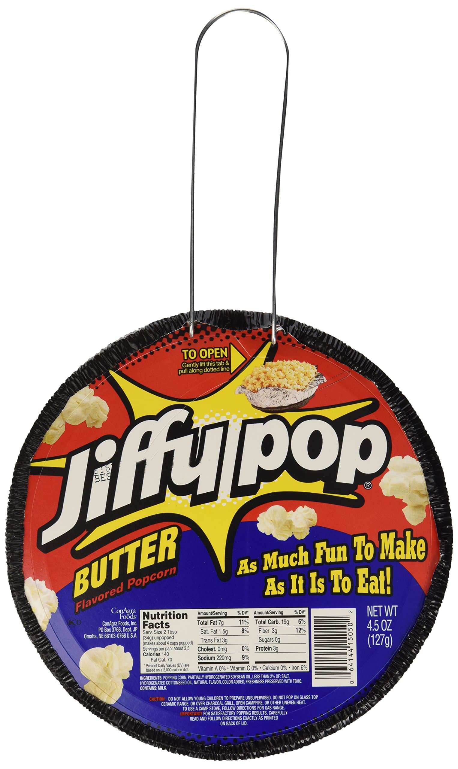 Jiffy Pop Butter-Flavored Popcorn, 4.5 Oz