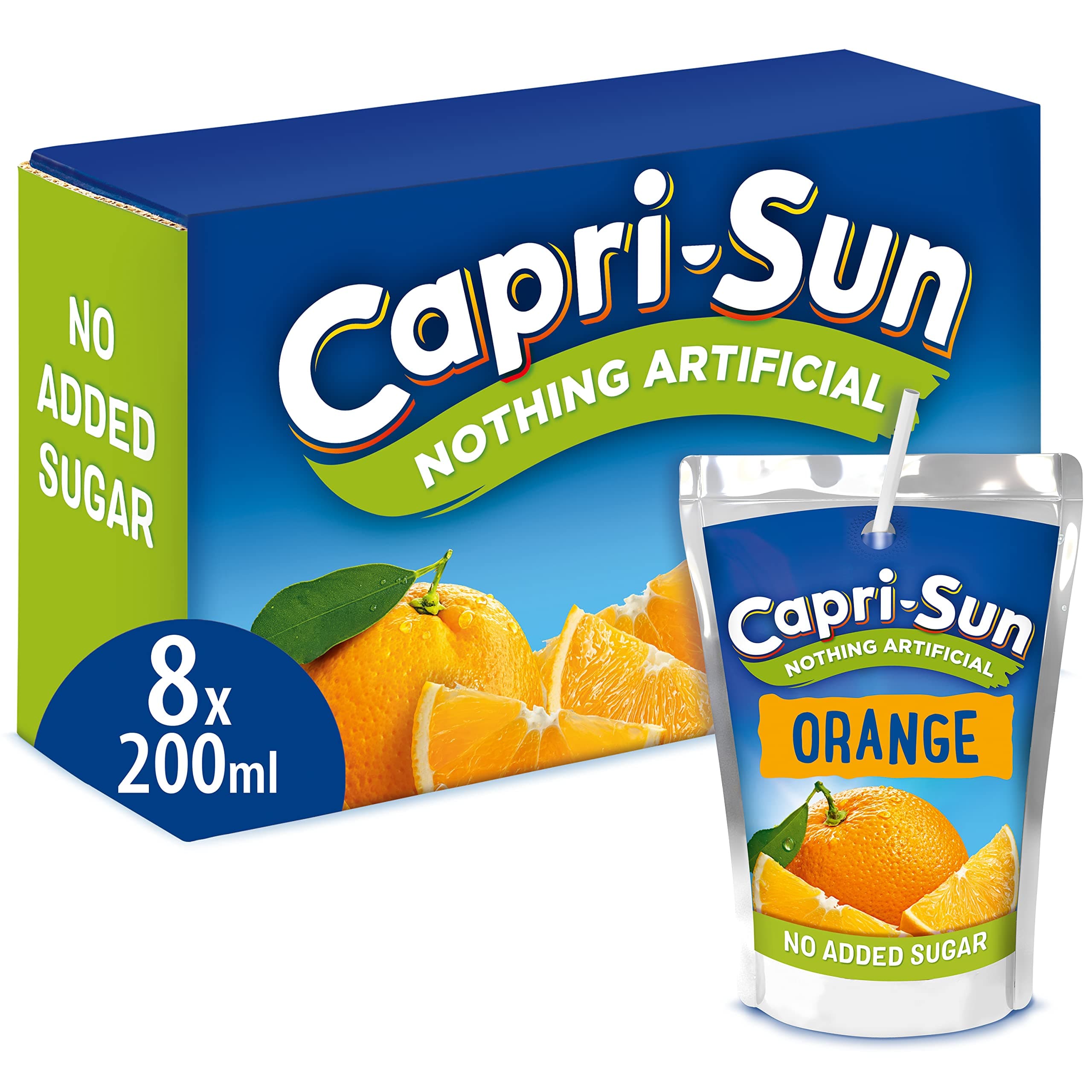 Capri-Sun Nothing Artificial No Added Sugar Orange 8 x 200 ml