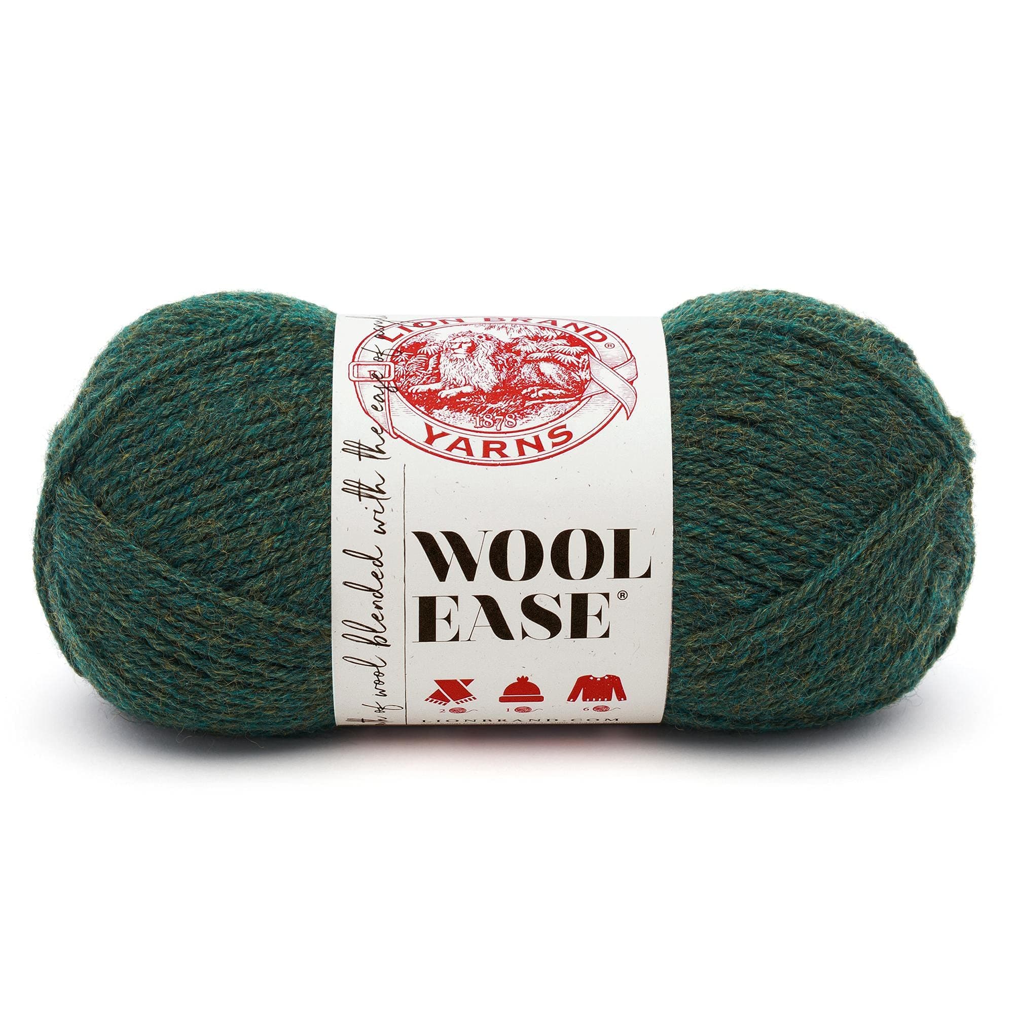 Lion Brand Wool-Ease Yarn (180) Forest Green Heather