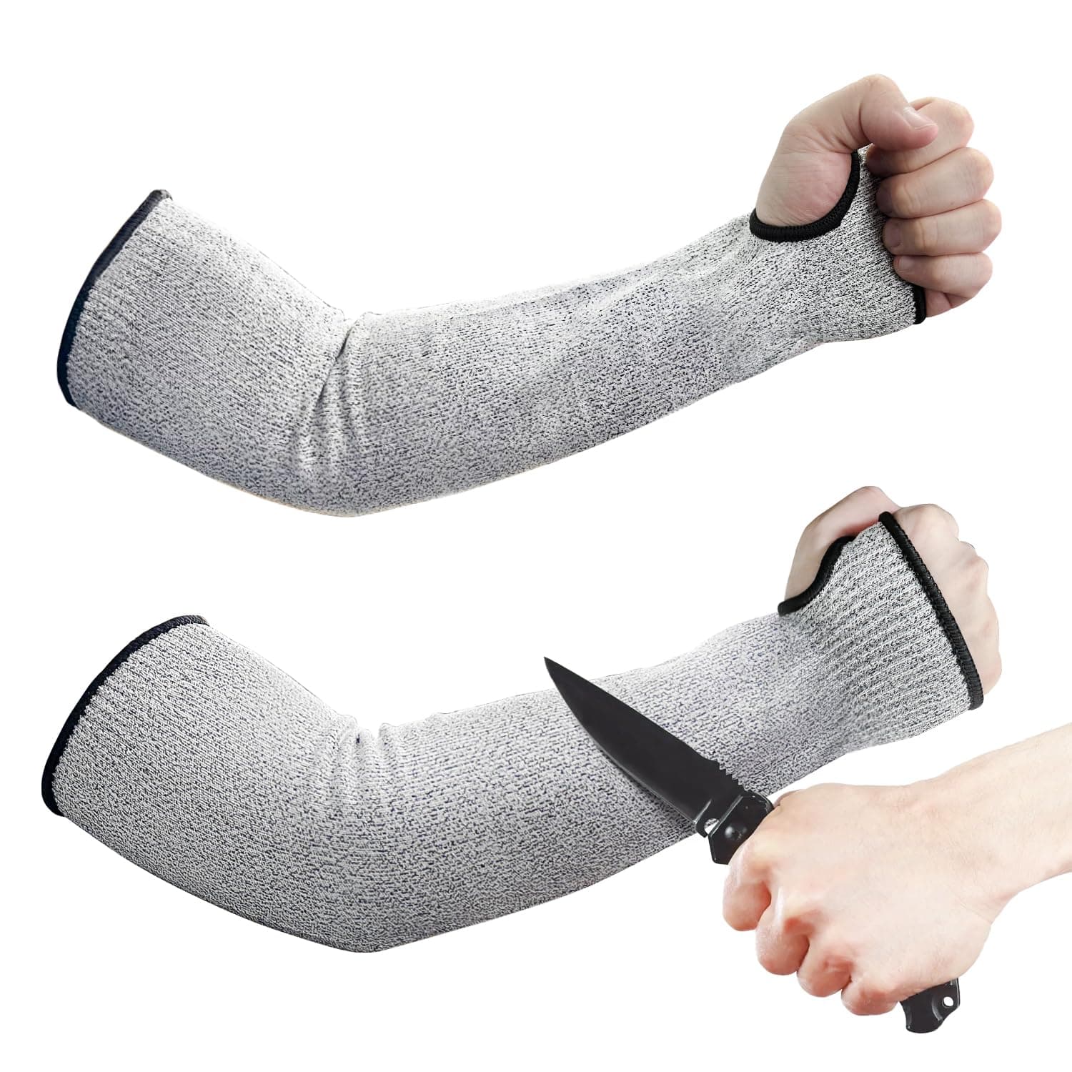Ortarco Cut Resistant Sleeves, Soft Arm Protectors for Thin Skin and Bruising, Protective Sleeves for Arms with Thumb Hole