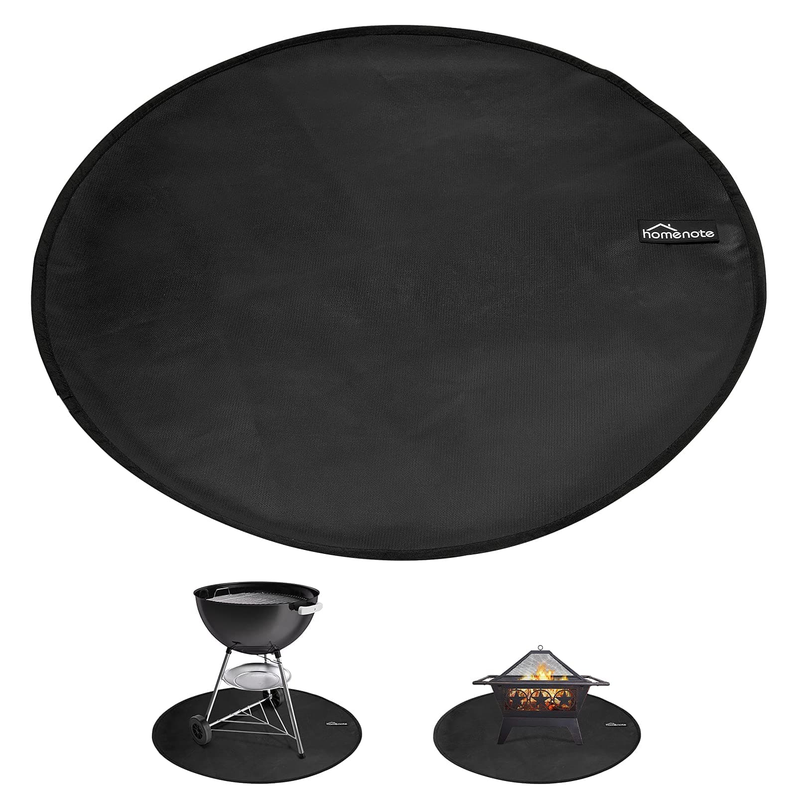 HOMENOTE Round Under Grill Mat & Fire Pit Mat, 36" Deck Patio Protect, Fireproof Grill Pad for Fire Pit, Griddle Cooking Center, Outdoor Flat Top Gas, Propane Burners & Portable Charcoal Grills