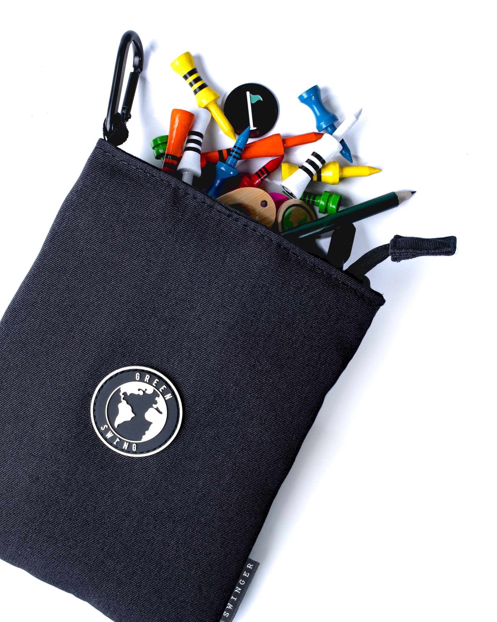Green Swing Golf Accessory Bag | Golf Tees & Valuables Pouch | On Course Accessories | Choice of Colours