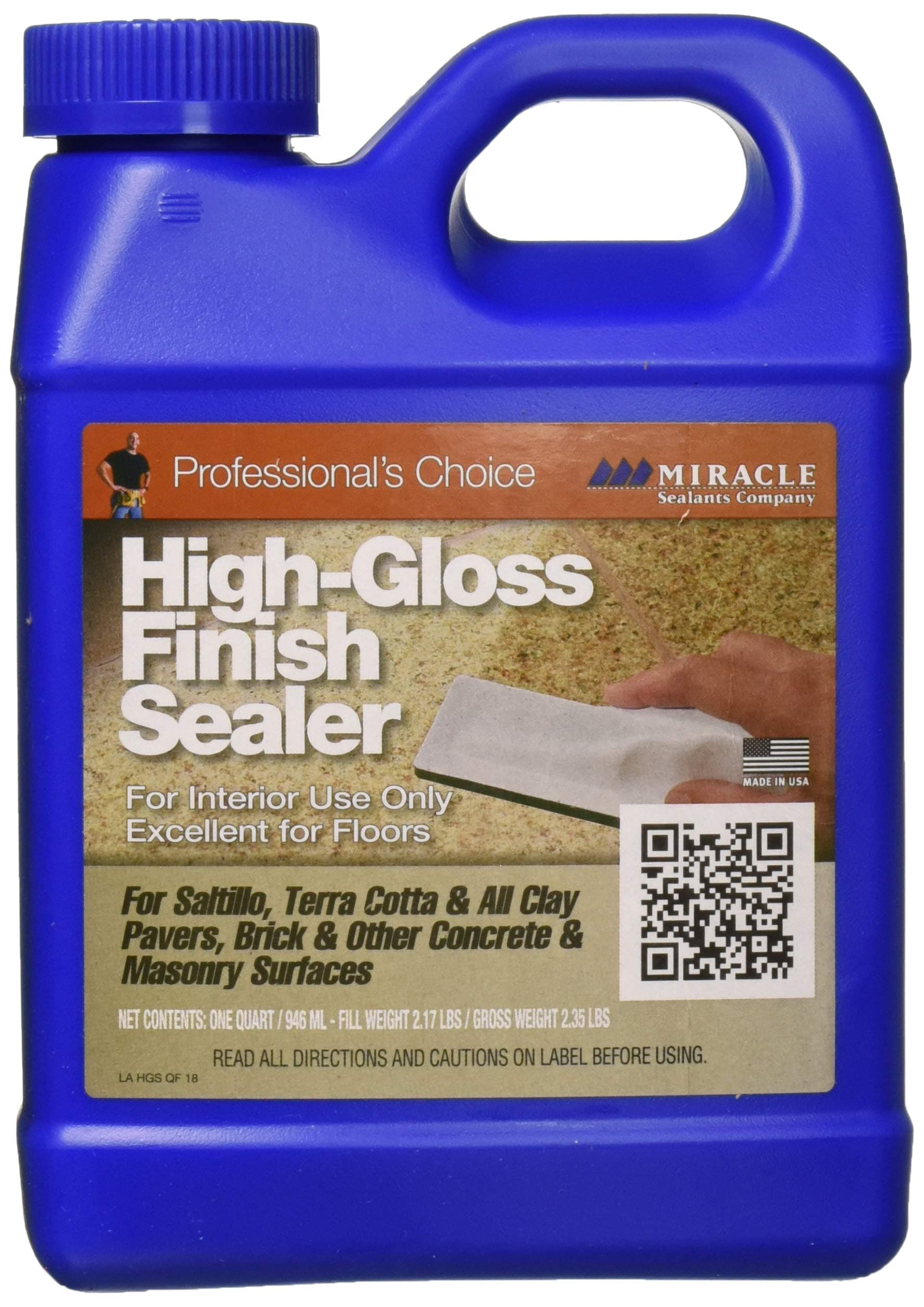 Miracle Sealants High-Gloss Finish Sealer for Tile & Stone, Water-Based, Quart
