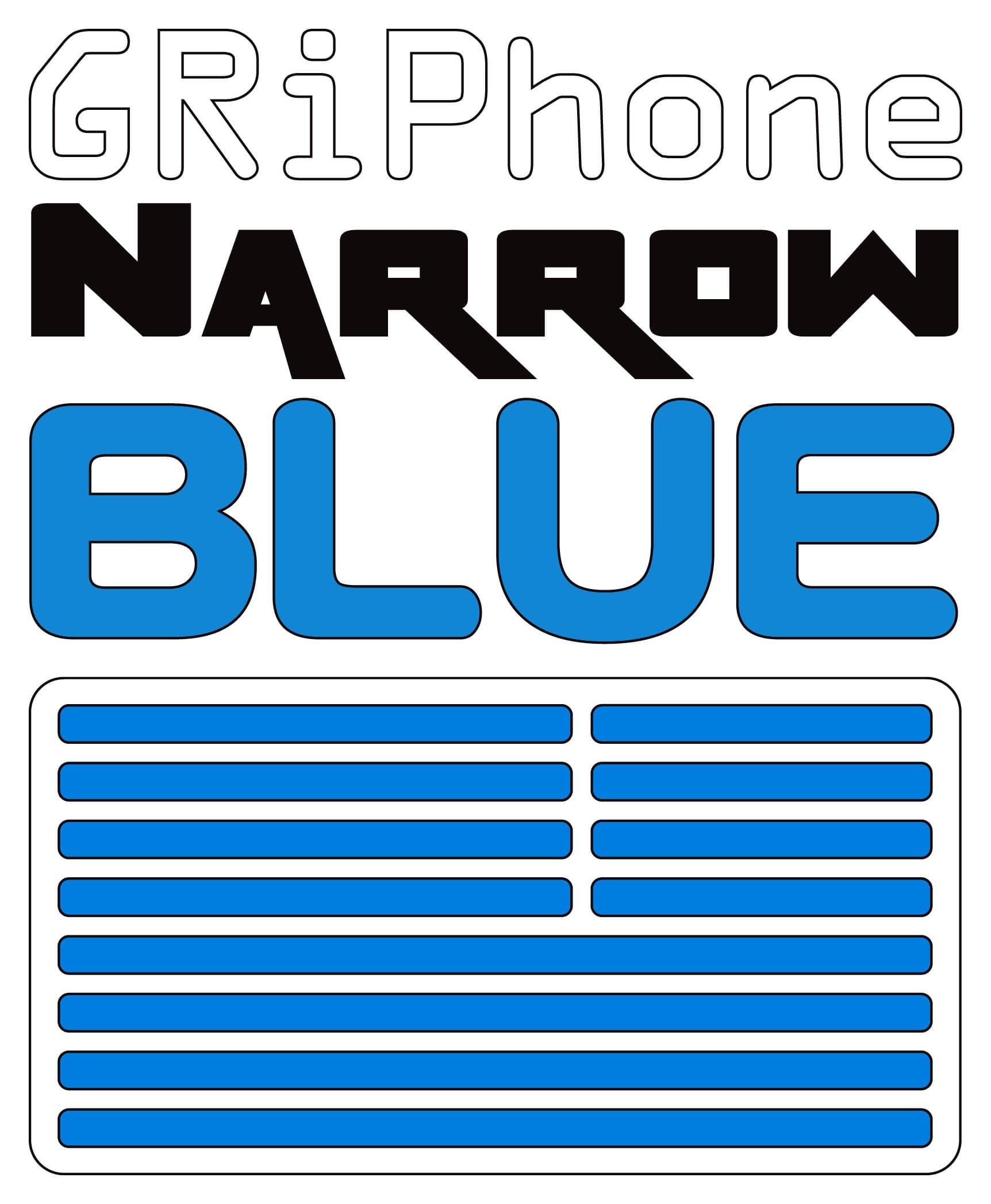 Anti-slip Decal tape sticker for Mobile Phone, Digital Camera, etc. GRiPhone Narrow (blue)