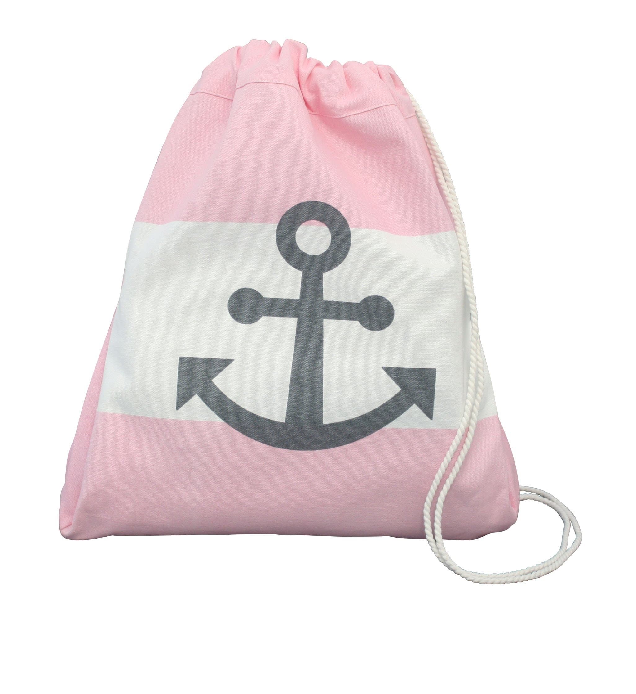 Krasilnikoff Drawstring Bag Anchor Pink 34x45 cm
