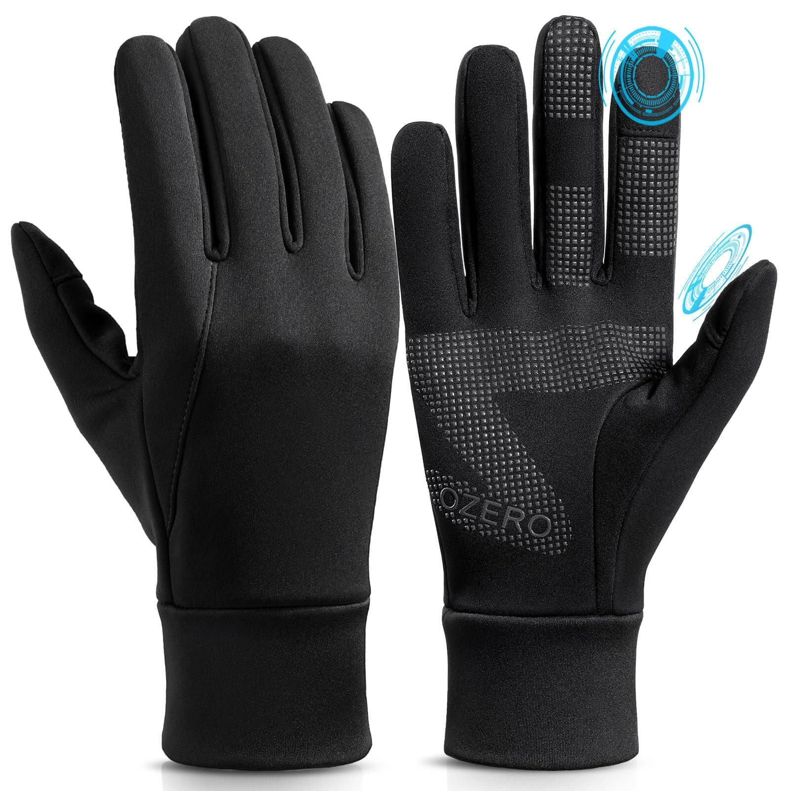 OZERO Winter Touchscreen Gloves for Men: Warm Running Gloves Windproof Water Resistant - Lightweight Thermal Glove for Hiking Cycling Driving
