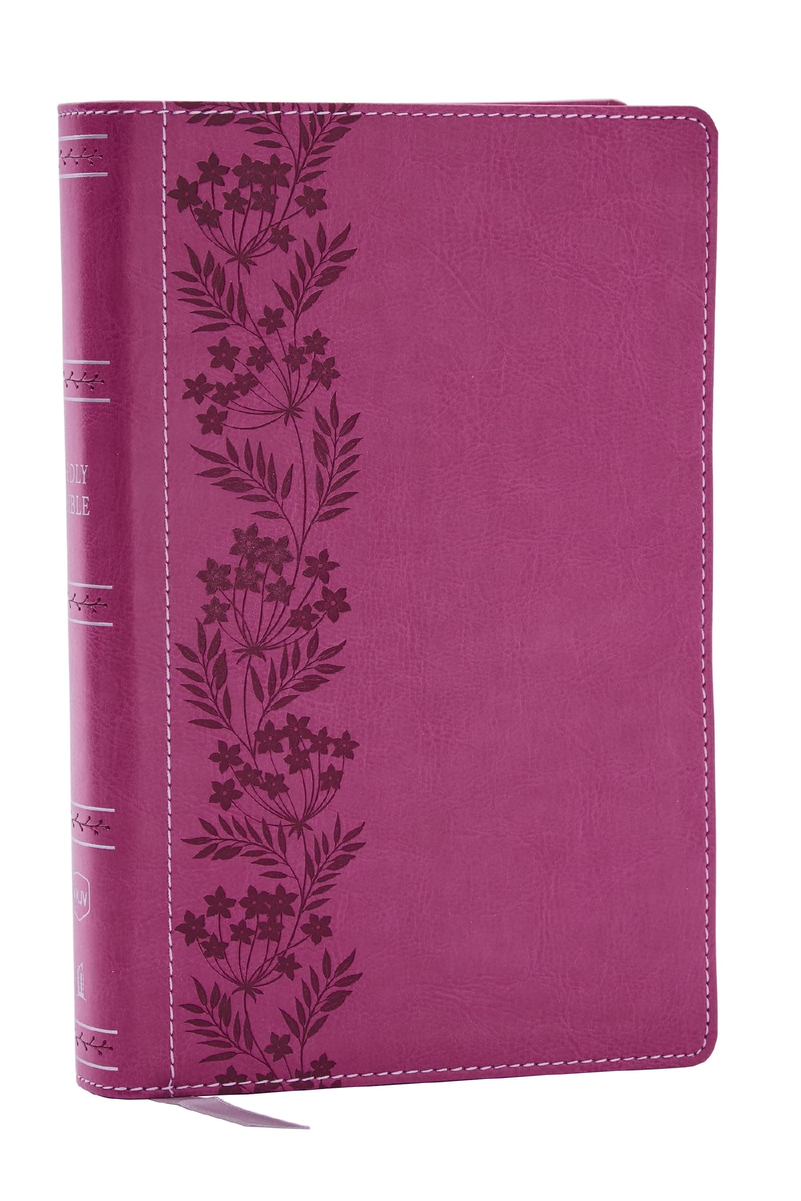 Holy Bible: New King James Version, Pink, Leathersoft, Personal Size Large Print Reference Bible, 43,000 Cross References, Red Letter, Comfort Print