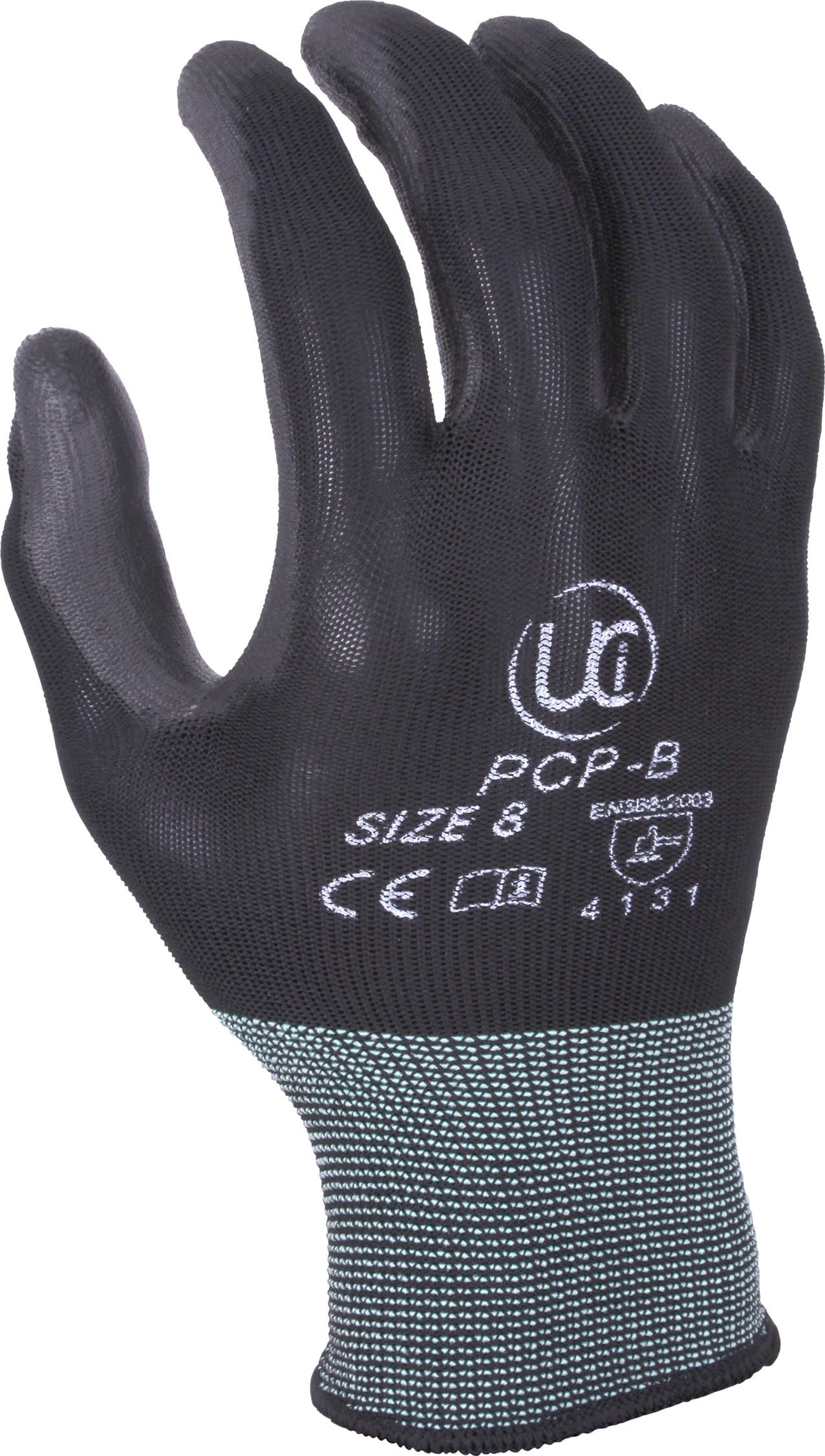 UCIPU Palm Coated Precision Work Gloves - Multi Purpose Hand Protection (9/Large, Black)