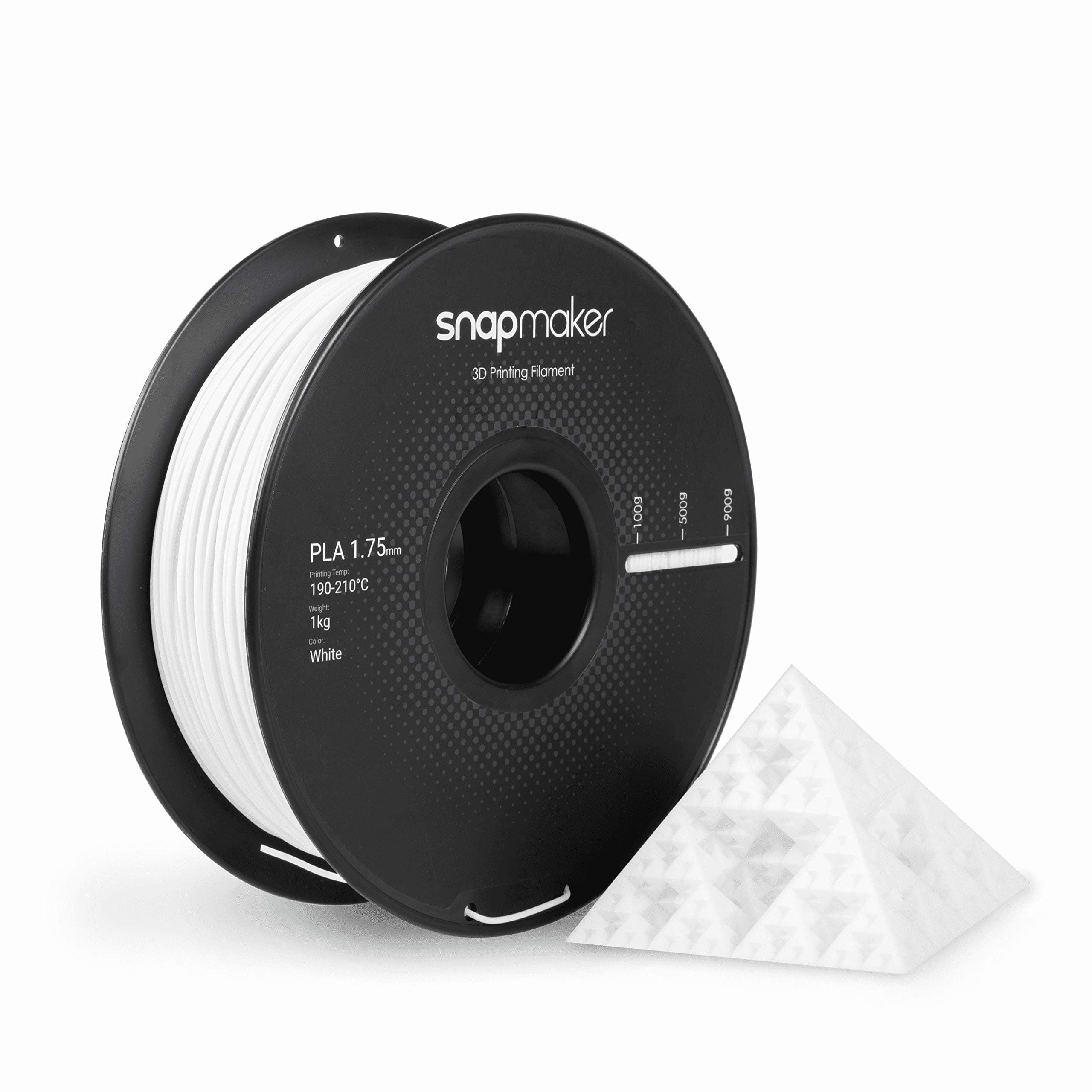 SnapmakerPLA Filament 1.75 Dimensional Accuracy +/- 0.05 mm, 1 kg White, 1 Pack