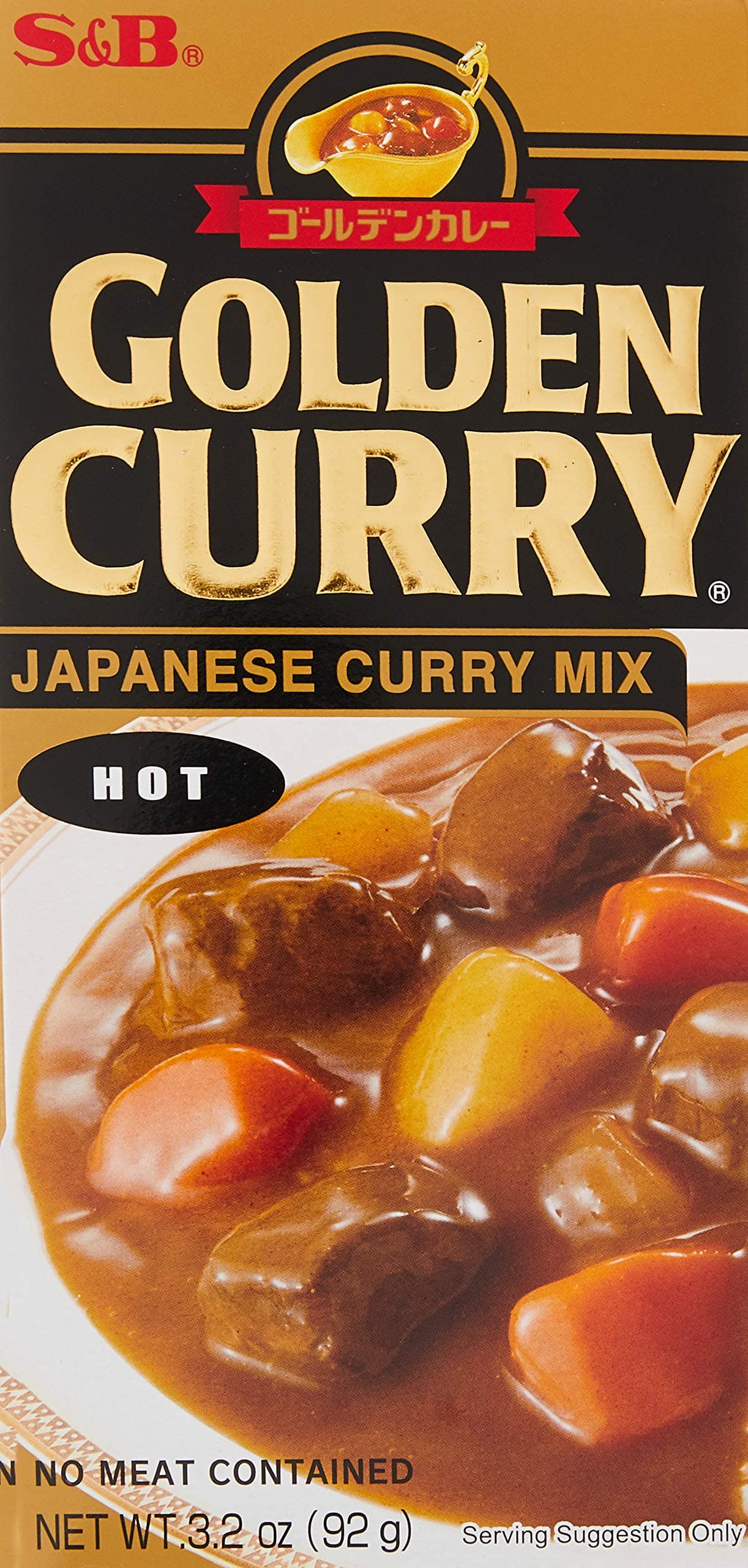 S&B Japanese Golden Curry Paste Hot - 92 Gm