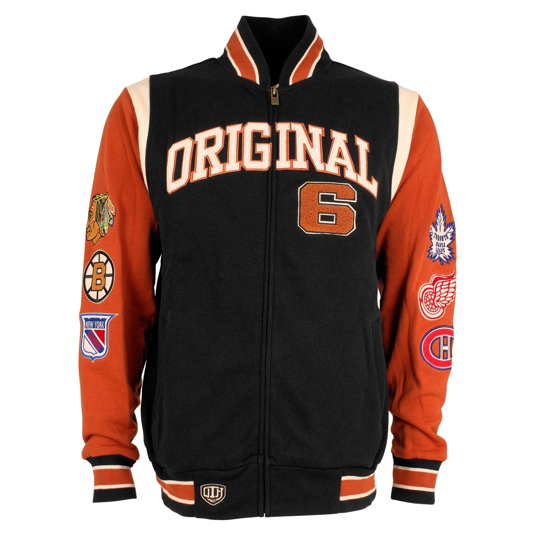 NHL Original 6 Funton Full Zip Collard Fleece Trac
