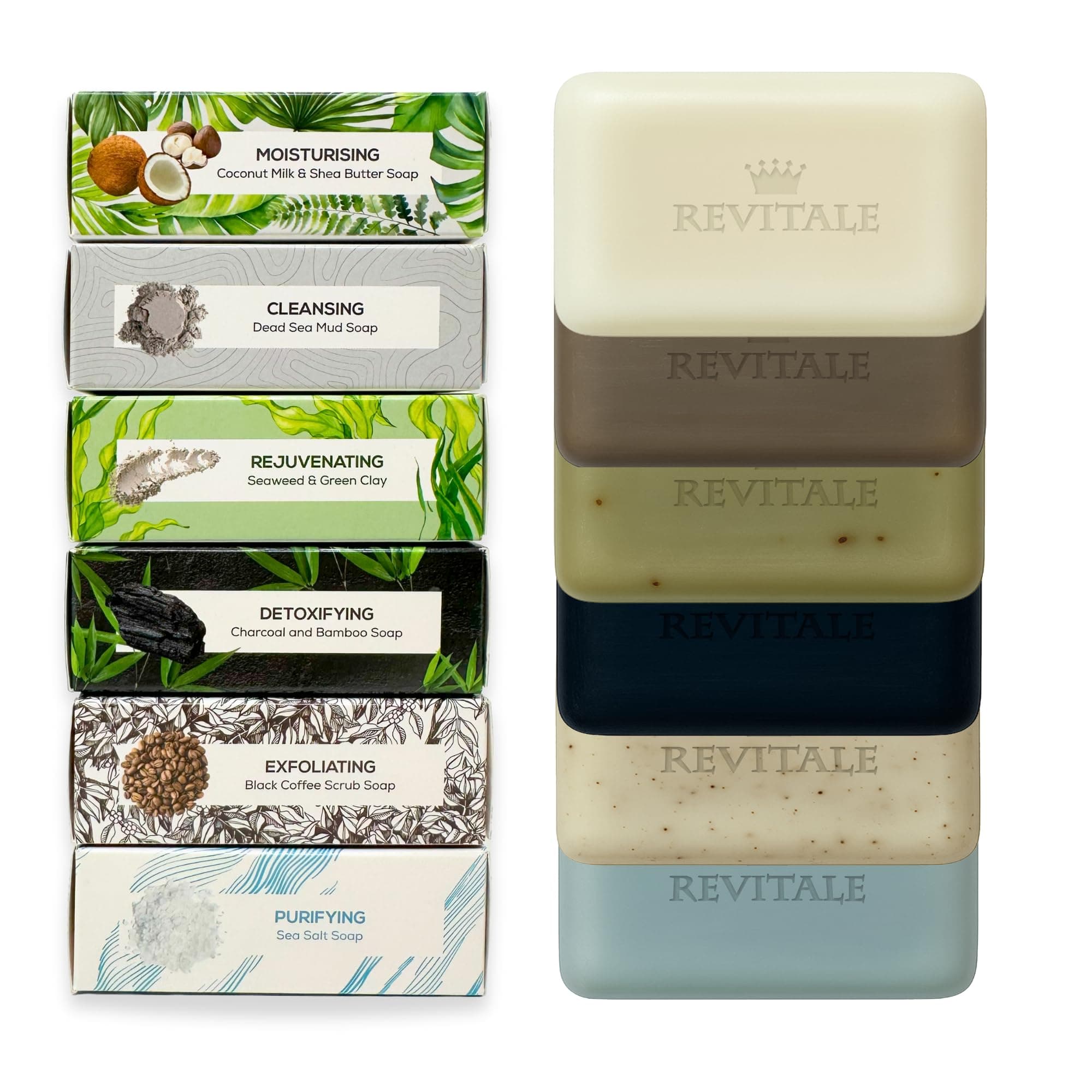 Revitale Natural Cleansing Soap Set (6 x 100g Bars)