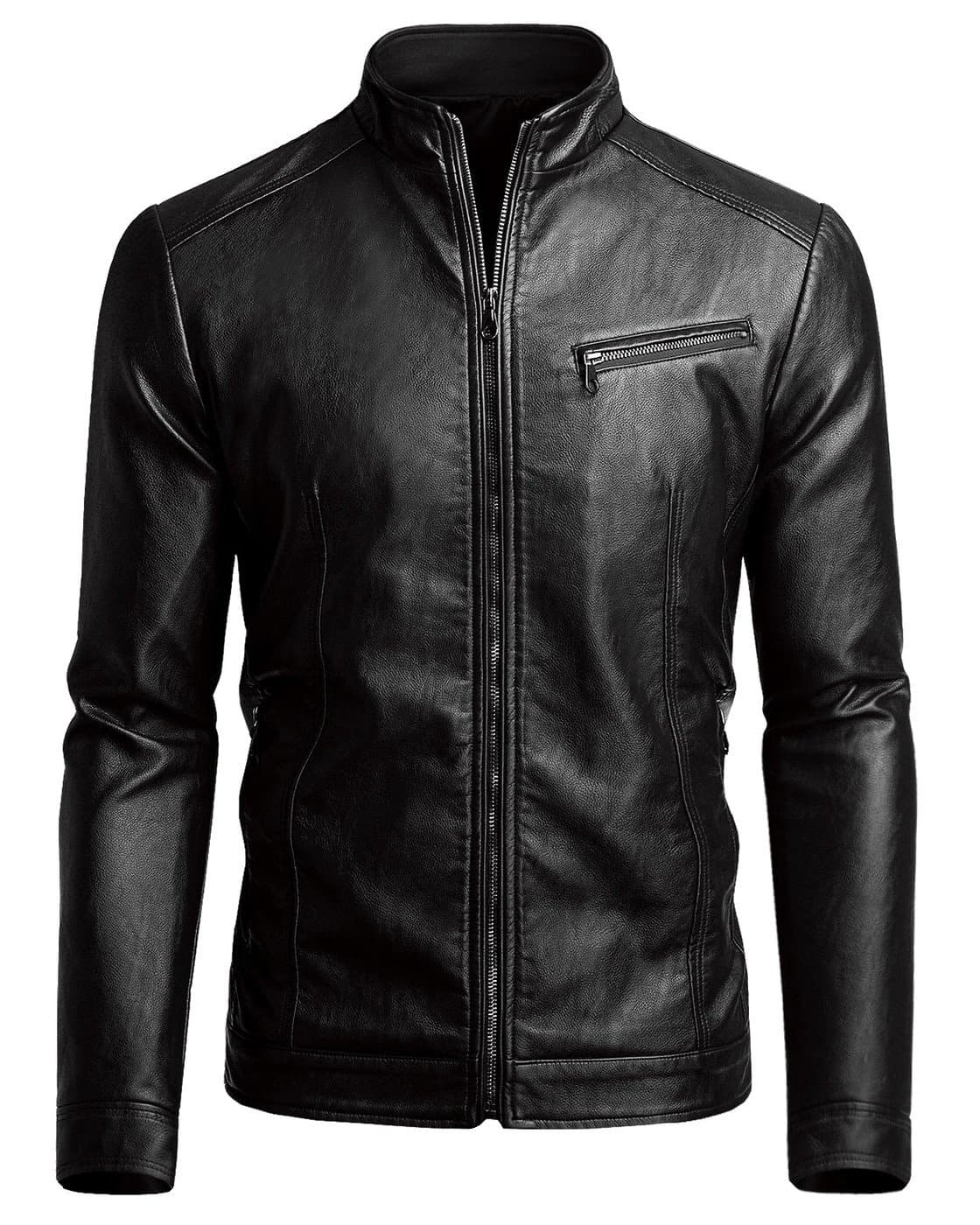 Men's Casual Faux Leather Jacket