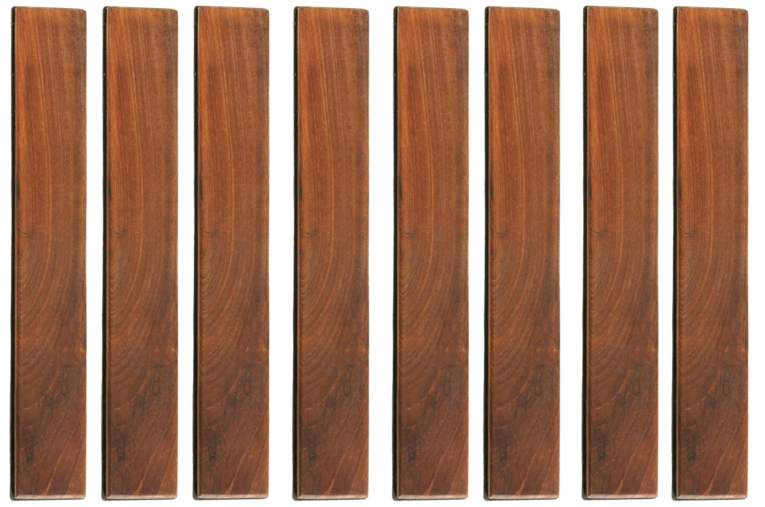 Bare Decor EZ-Floor End Pin-Side Trim Piece for Flooring in Solid Teak Wood (Set of 8)
