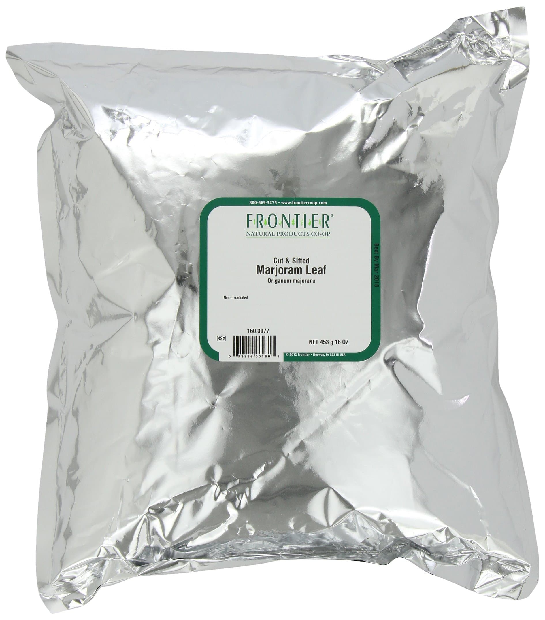 Marjoram Leaves, 1-pound Bulk Bag, Cut & Sifted, Minty, Sweet Flavor for Dressings, Soups and Sauces