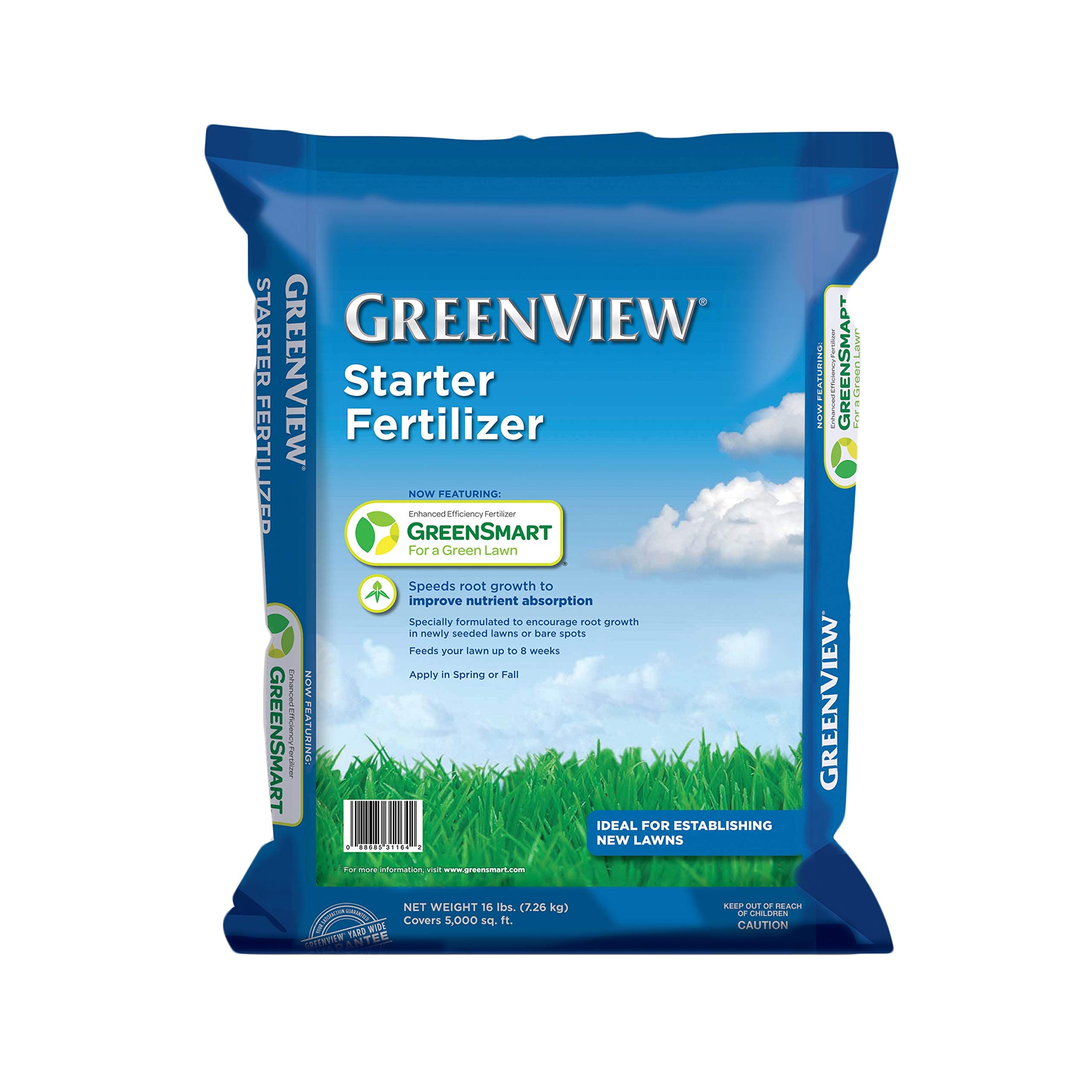 GreenView Starter Fertilizer - 16 lb. bag Covers 5000 sq. ft.