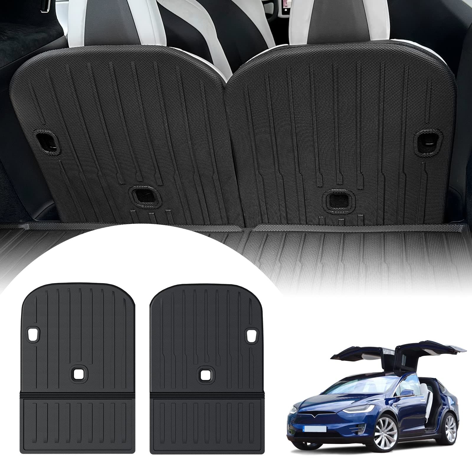 BEEGROW Seat Back Covers for Tesla Model X 6/7-seater 3rd Row 2022-2023, All-Weather Protection for Model X Accessories, Interior Protector