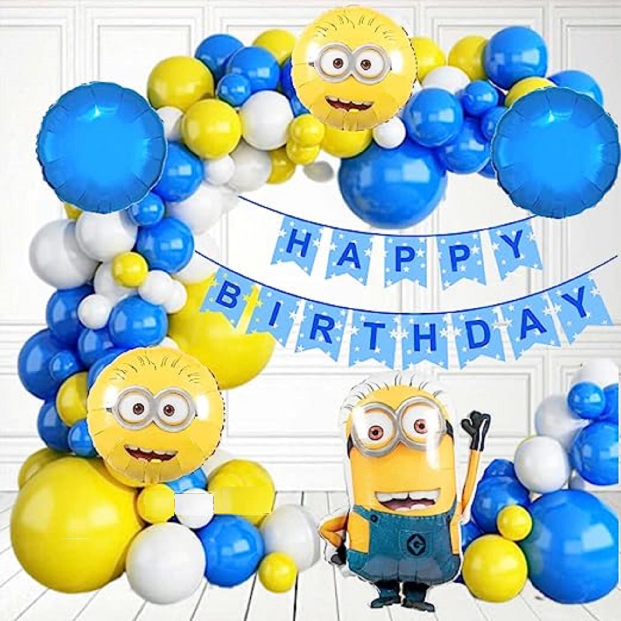 AT ARNAV TRADERS Presents Minion theme Birthday Decoration Combo/Kit/Pack/Set Perfect Combination To Make your Occasion Memorable For Life Time (Set of 68)