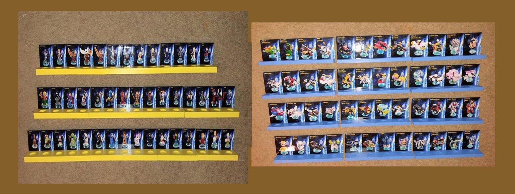 Lego Dimension Display Wall Shelves! Slots for all 92 Characters and Vehicles (Figures Not Included)!