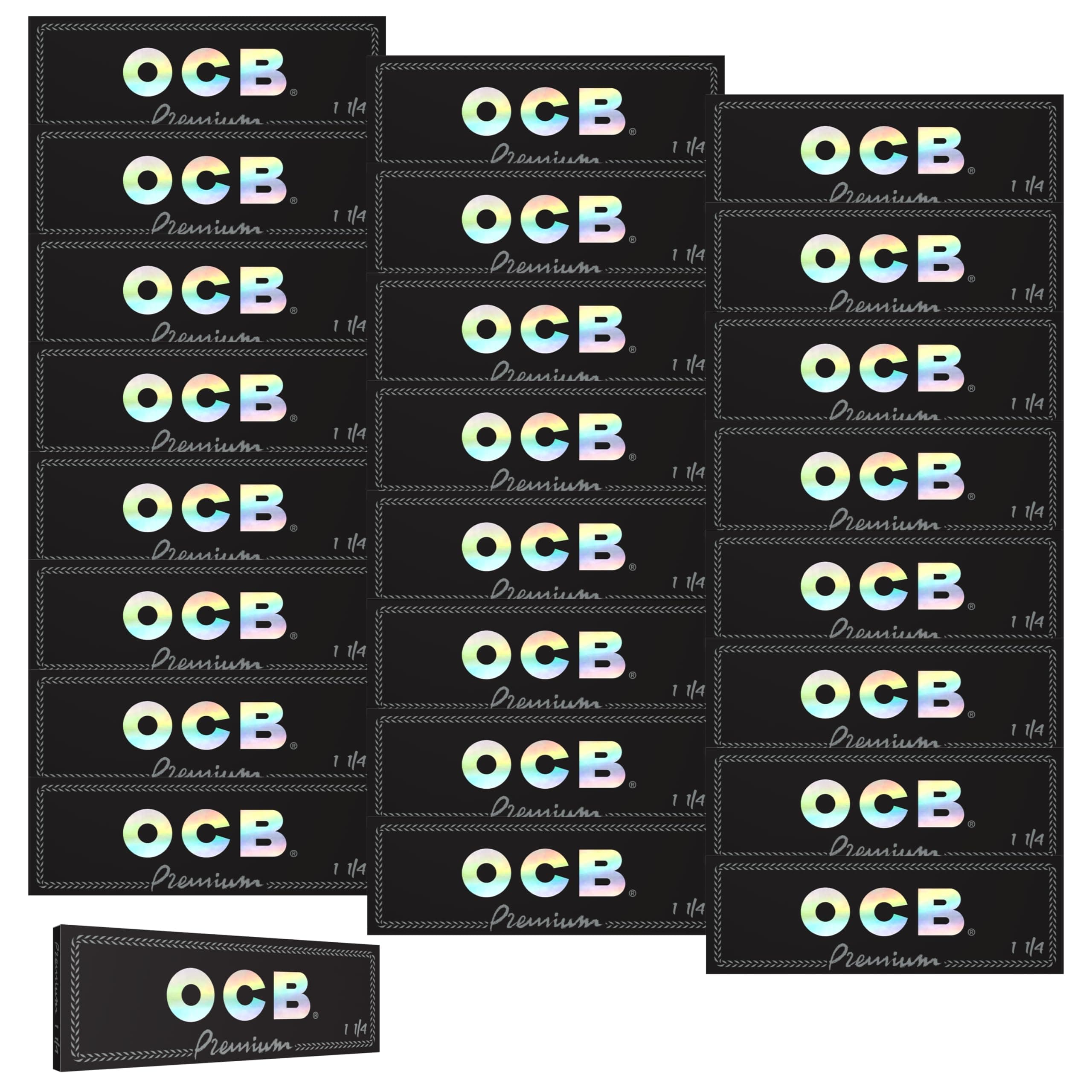 25 x rolling paper OCB Premium Black 1 1/4-78mm