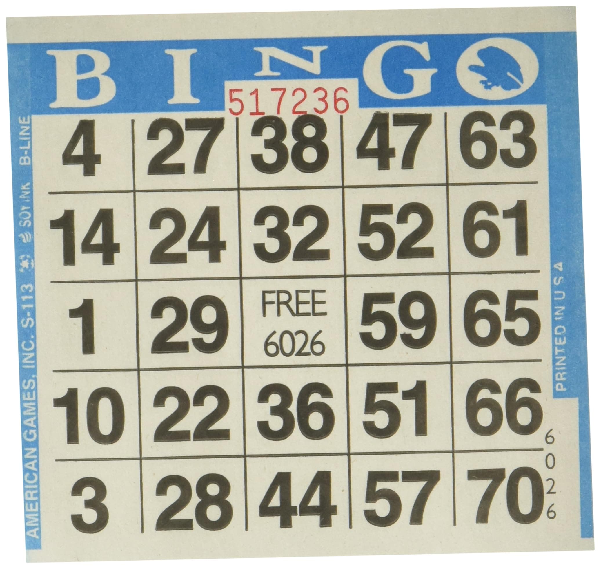 1on Blue Bingo Paper (500 Sheets),Cards included