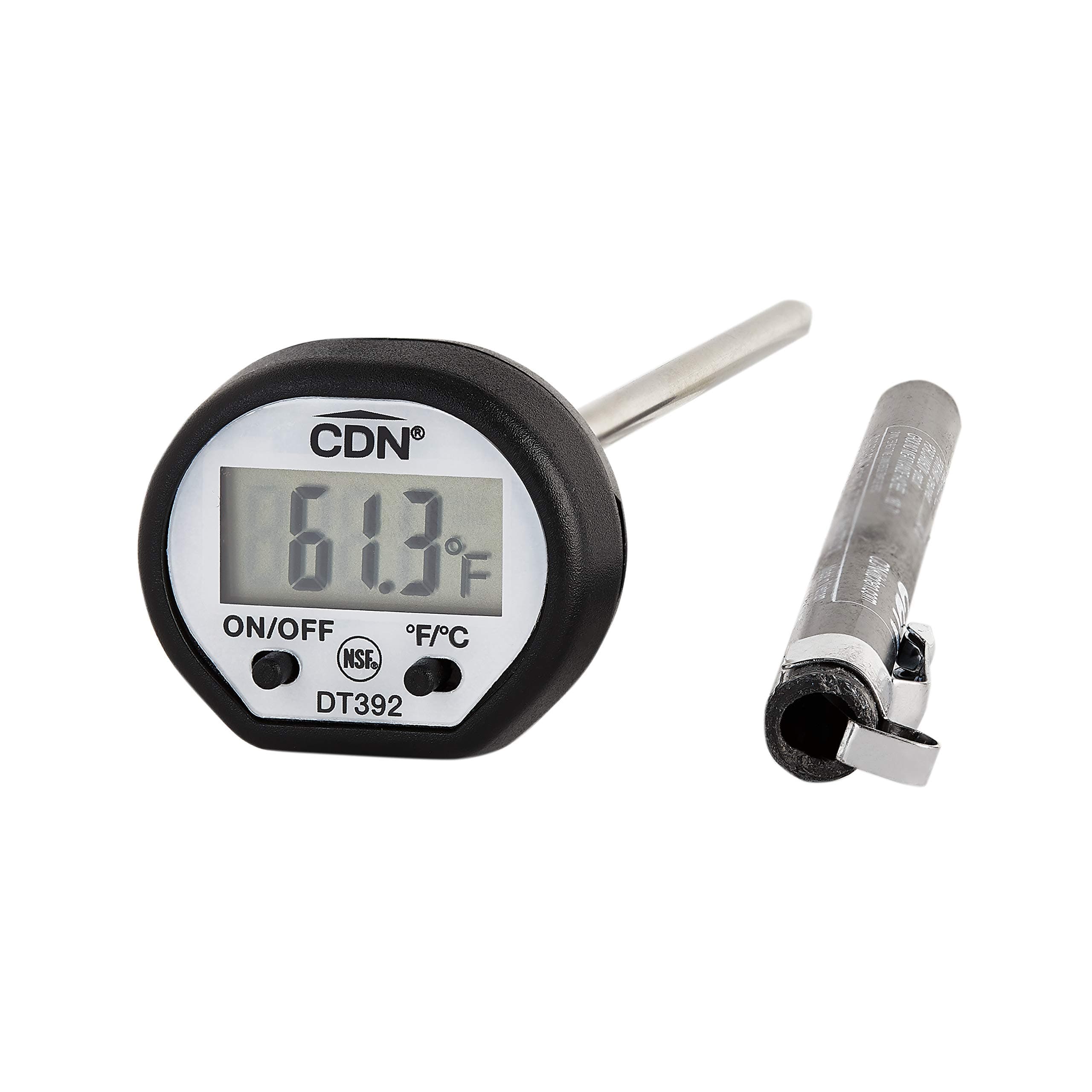 Waterproof Instant Read Digital Thermometer | NSF Certified | ProAccurate® | 5" Stem with Protective Sheath | For Meat, Poultry, Candy | Easy One-Button Operation | DT392