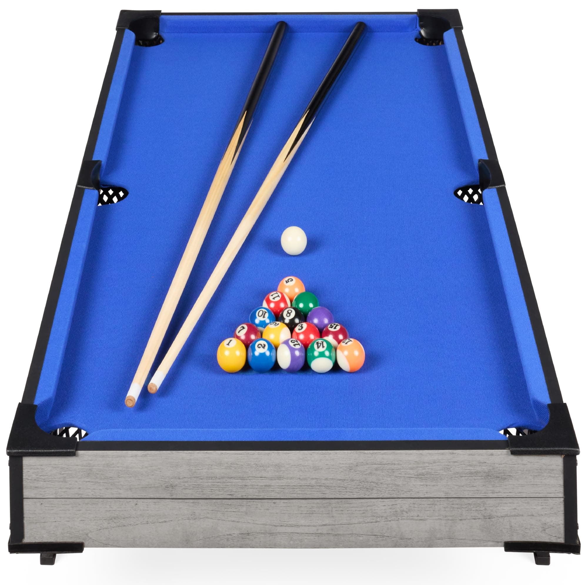 Best Choice Products 40in Tabletop Billiard Table, Pool Arcade Game Table for Living Room, Game Room w/ 2 Cue Sticks, Ball Set, Storage Bag