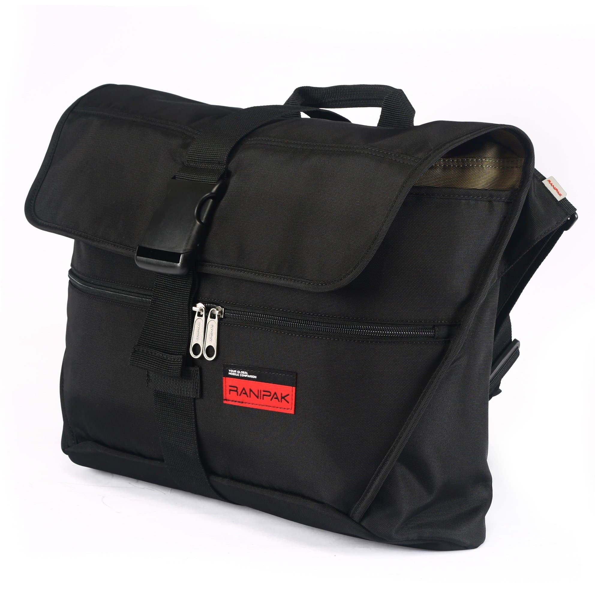 Durable Utility Computer Laptop Messenger Luggage Ranipak Bag, Black, One Size