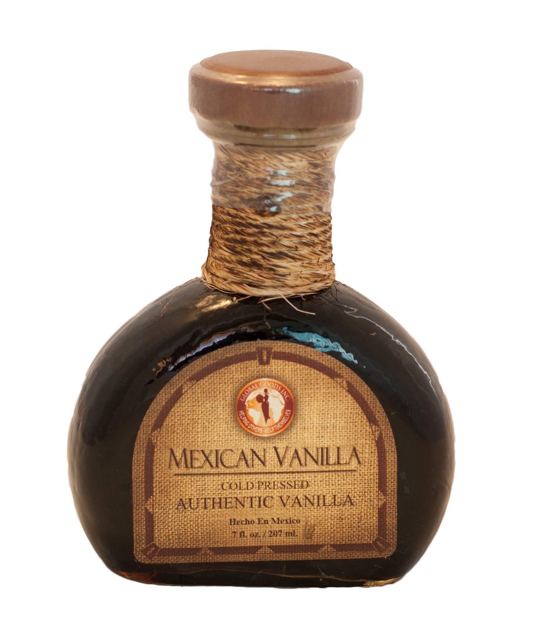 Mexican Vanilla Cold Pressed Authentic Hand Blown Glass Bottle 7oz