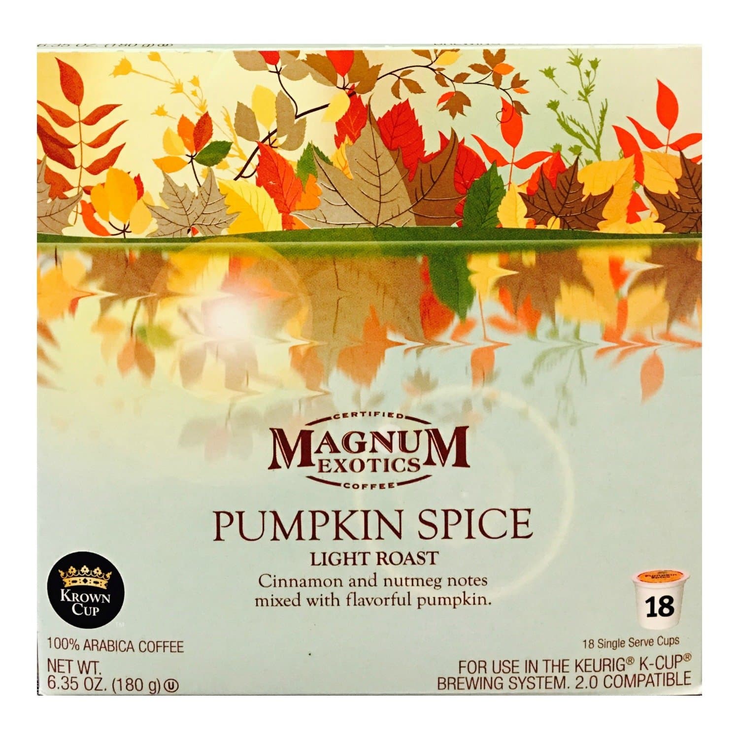 Magnum Exotics Pumpkin Spice K-Cup! Delicious Light Roast! Cinnamon And Nutmeg Notes Mixed With Flavorful Pumpkin!