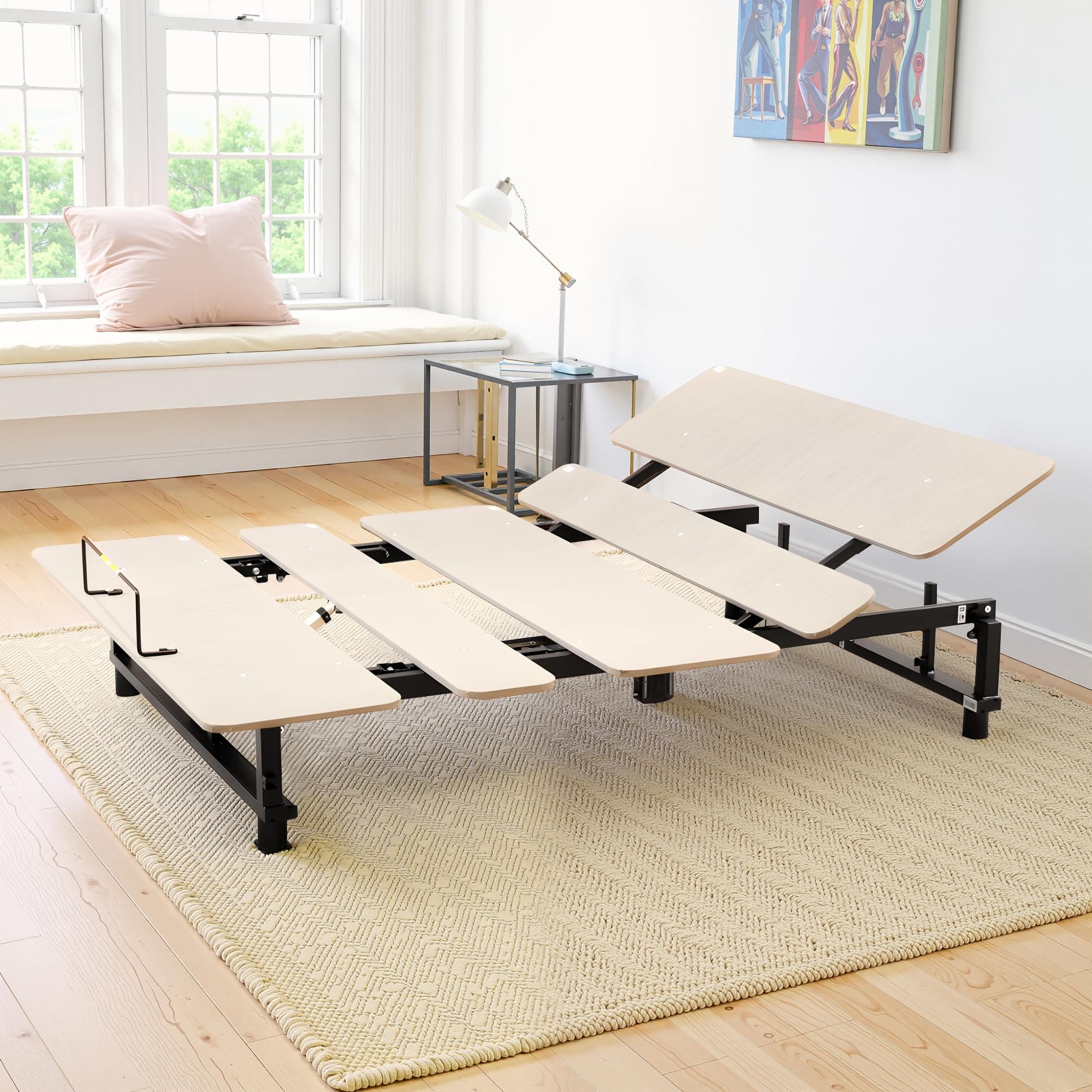 HIGREENA Adjustable Bed Frame with Head and Foot Incline, Zero Gravity Queen Adjustable Bed Frame, Wireless Remote, Whisper Quiet Durable Motor, Gery