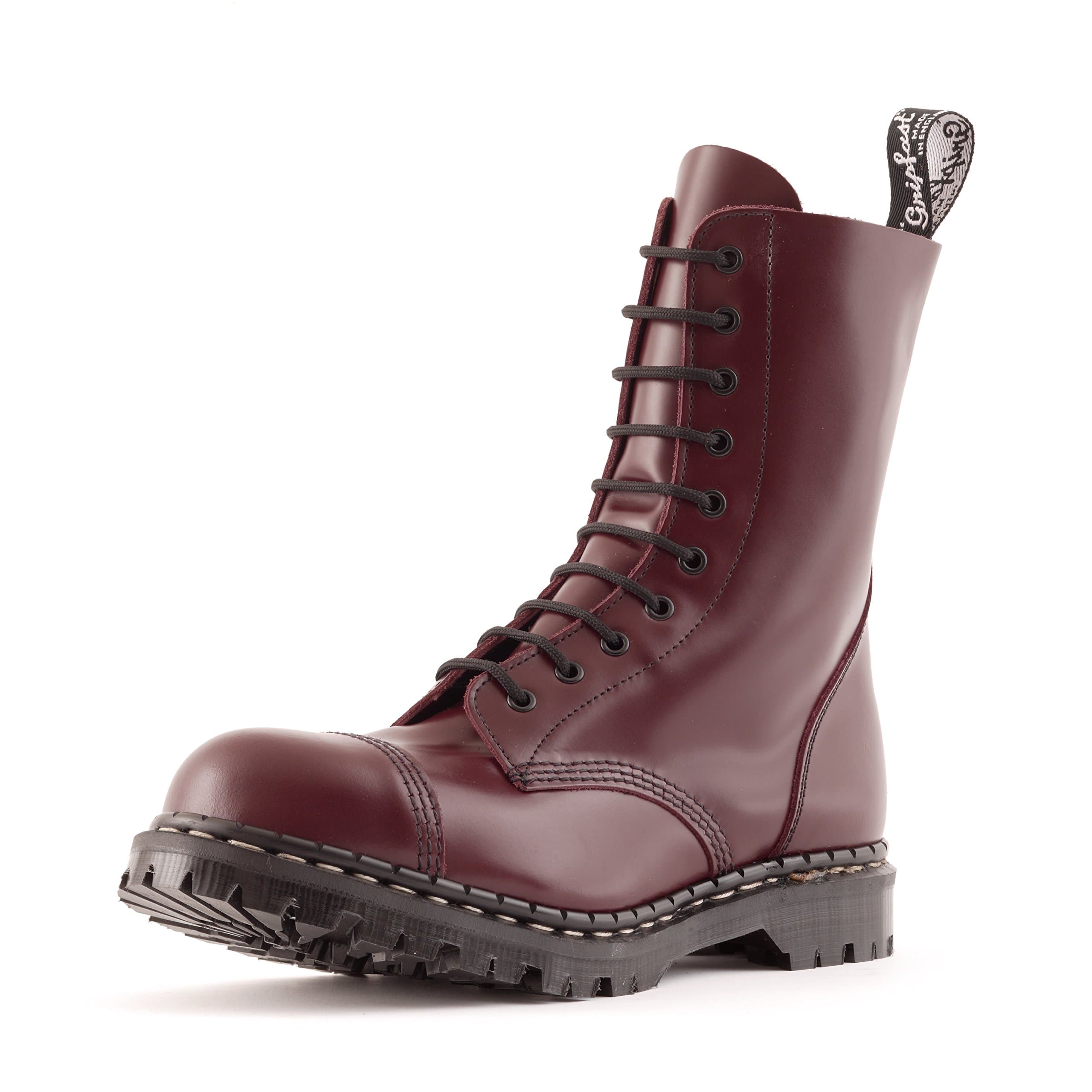10 Eyelet Steel Toe Boot Made in UK