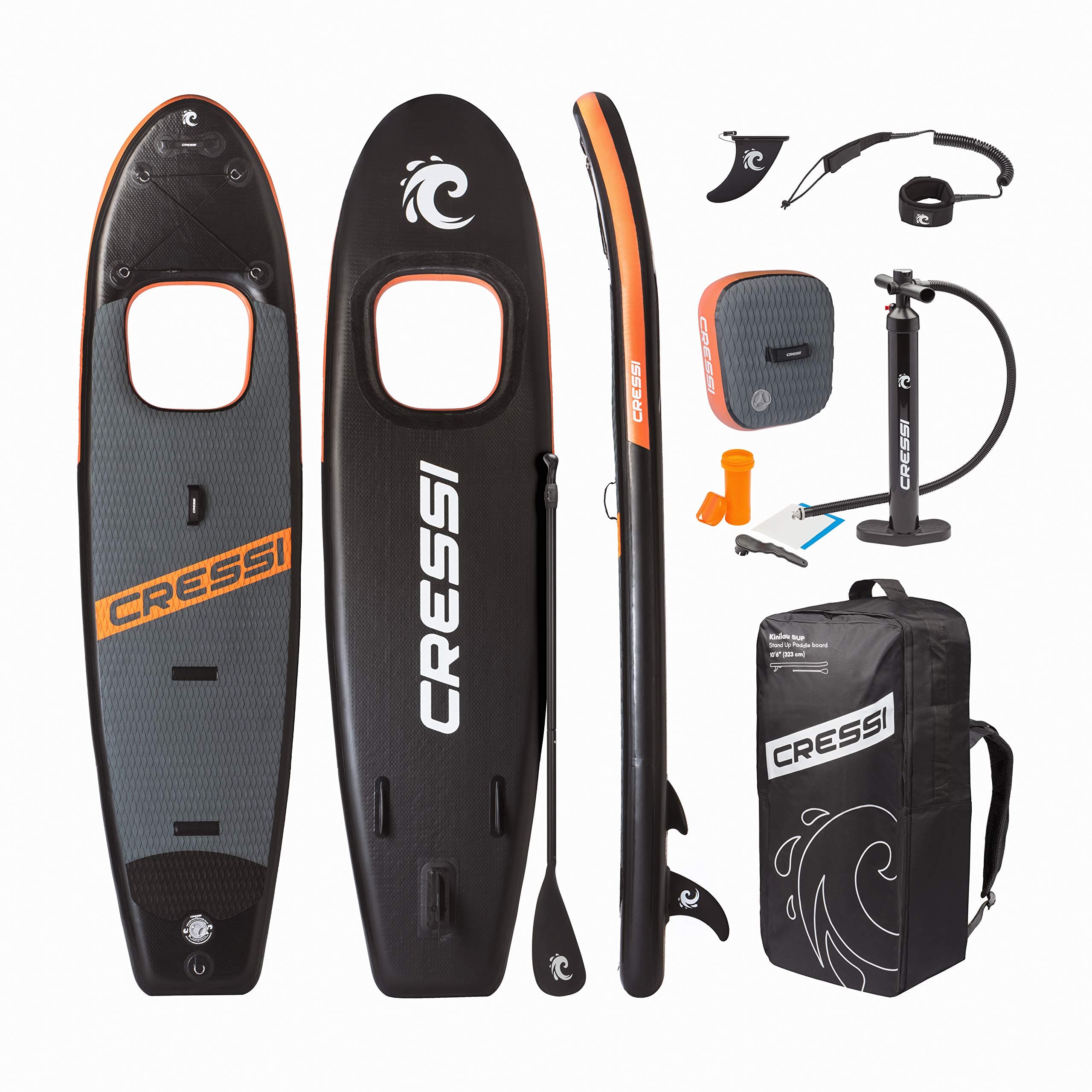 Kinilau Inflatable Sup With Window 10.6 - Stand Up Paddle SUP Board Set Inc Paddle, Pump, Backpack & Leash