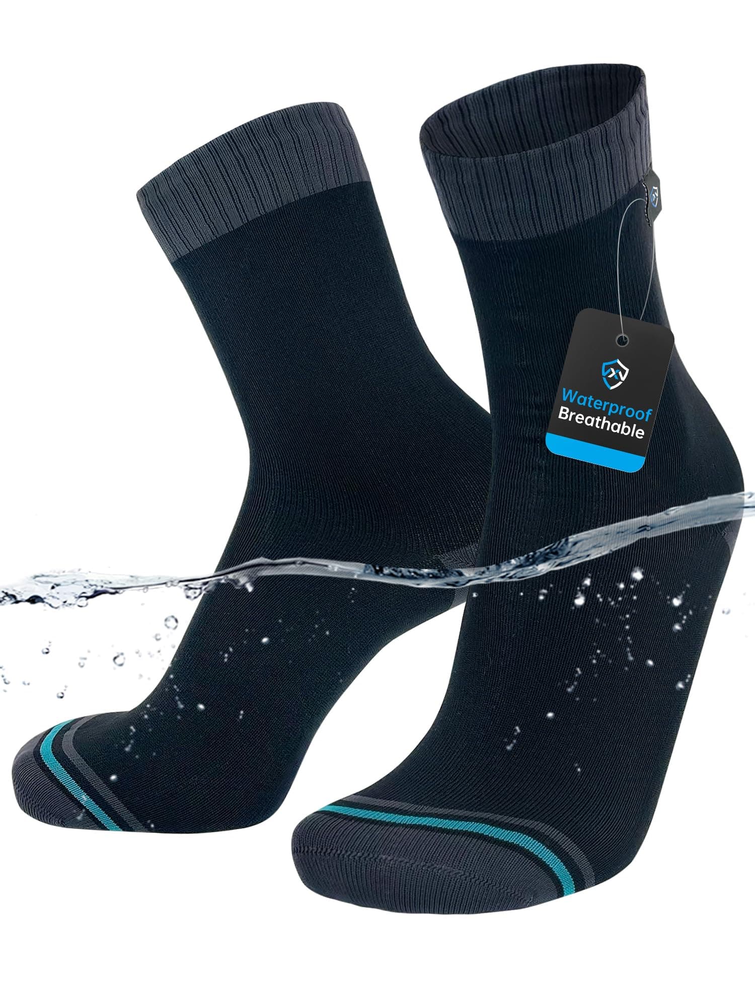 DexShell Waterproof Everyday Socks - Breathable Membrane, Quarter Crew Length for Walking, Commuting & All-Weather Comfort