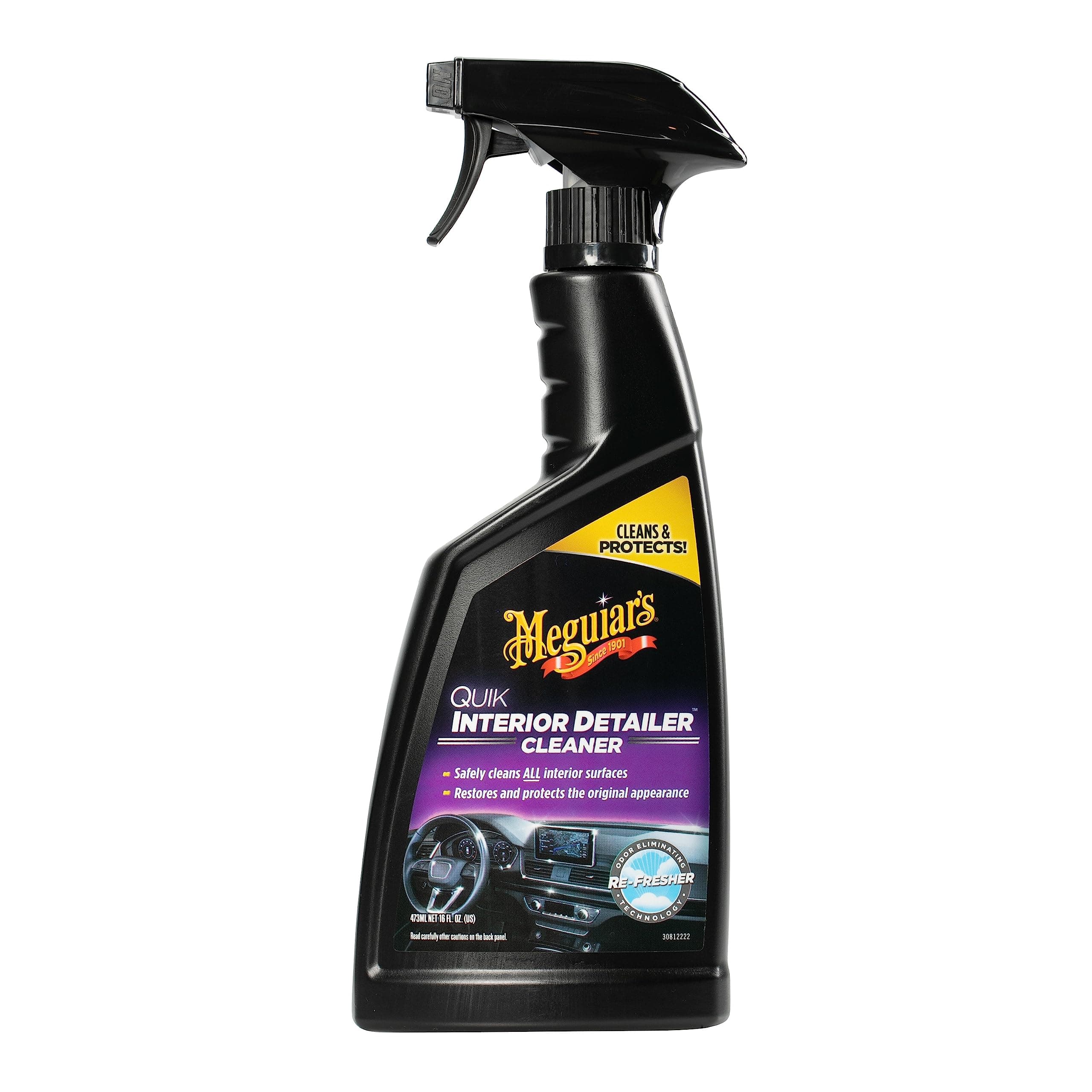 Meguiar's Quik Interior Detailer - This Non-Greasy Formula Cleans and Protects All Interior Surfaces - Easy Cleaning and Interior Detailer - 16 Oz