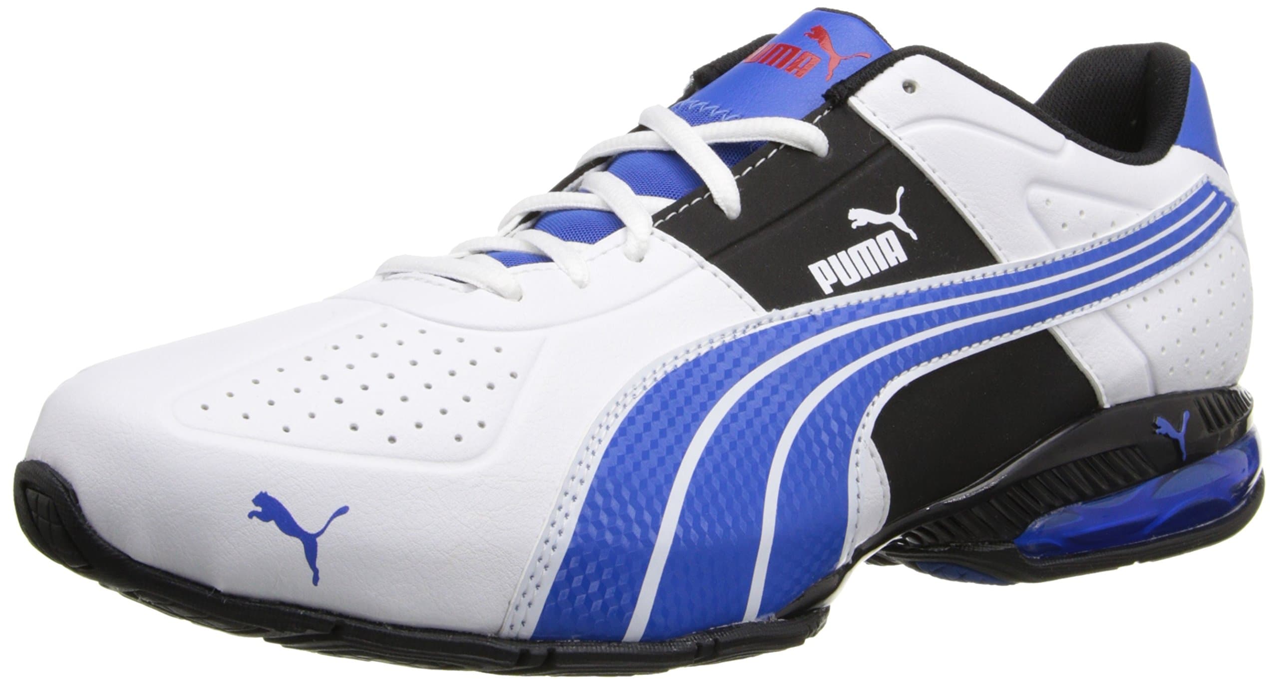 PUMA Men's Cell Surin Training Shoe, White/Strong Blue, 10 M US