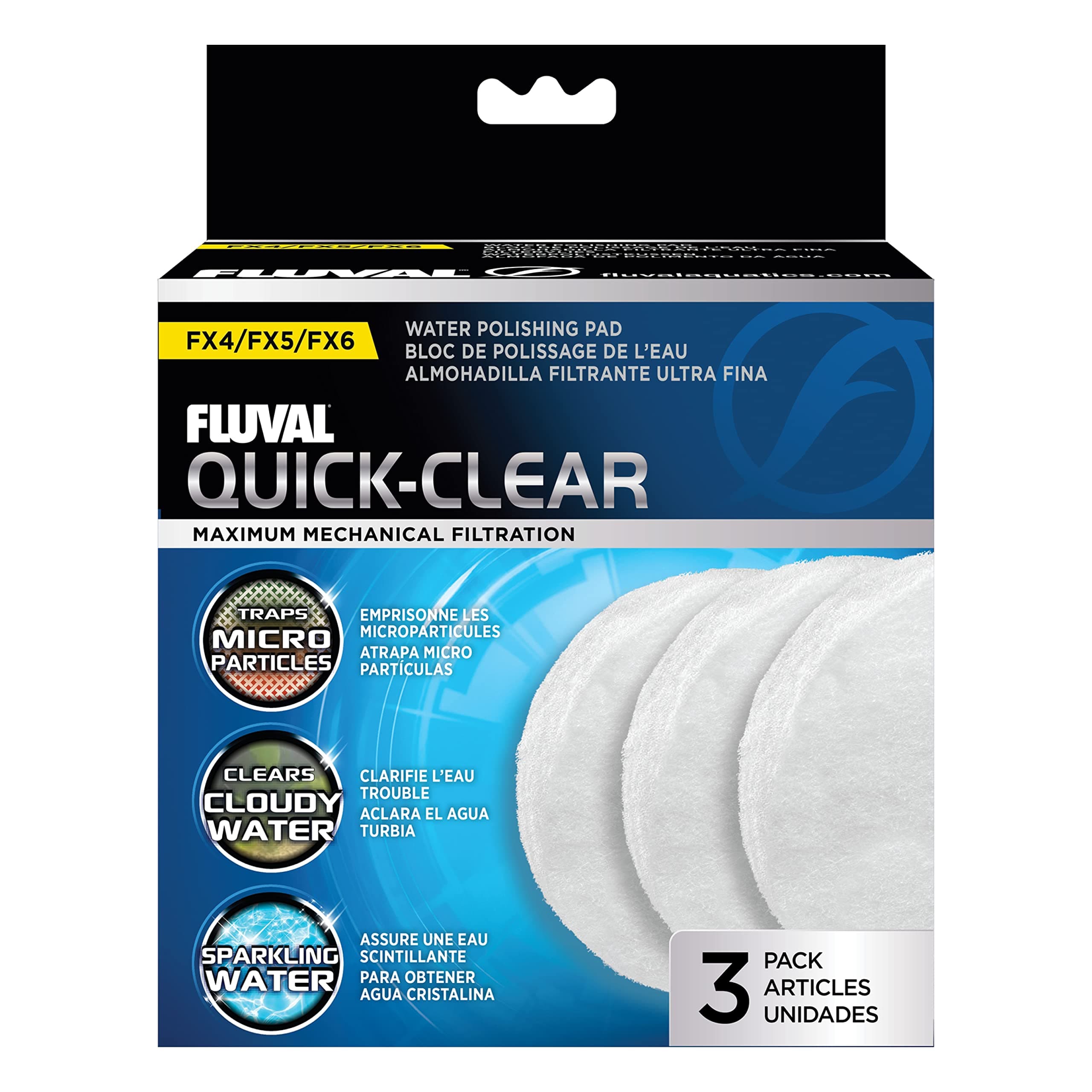 Quick Clear FX4/FX5/FX6 Fine Filter Water Polishing Pad - 3 - Pack