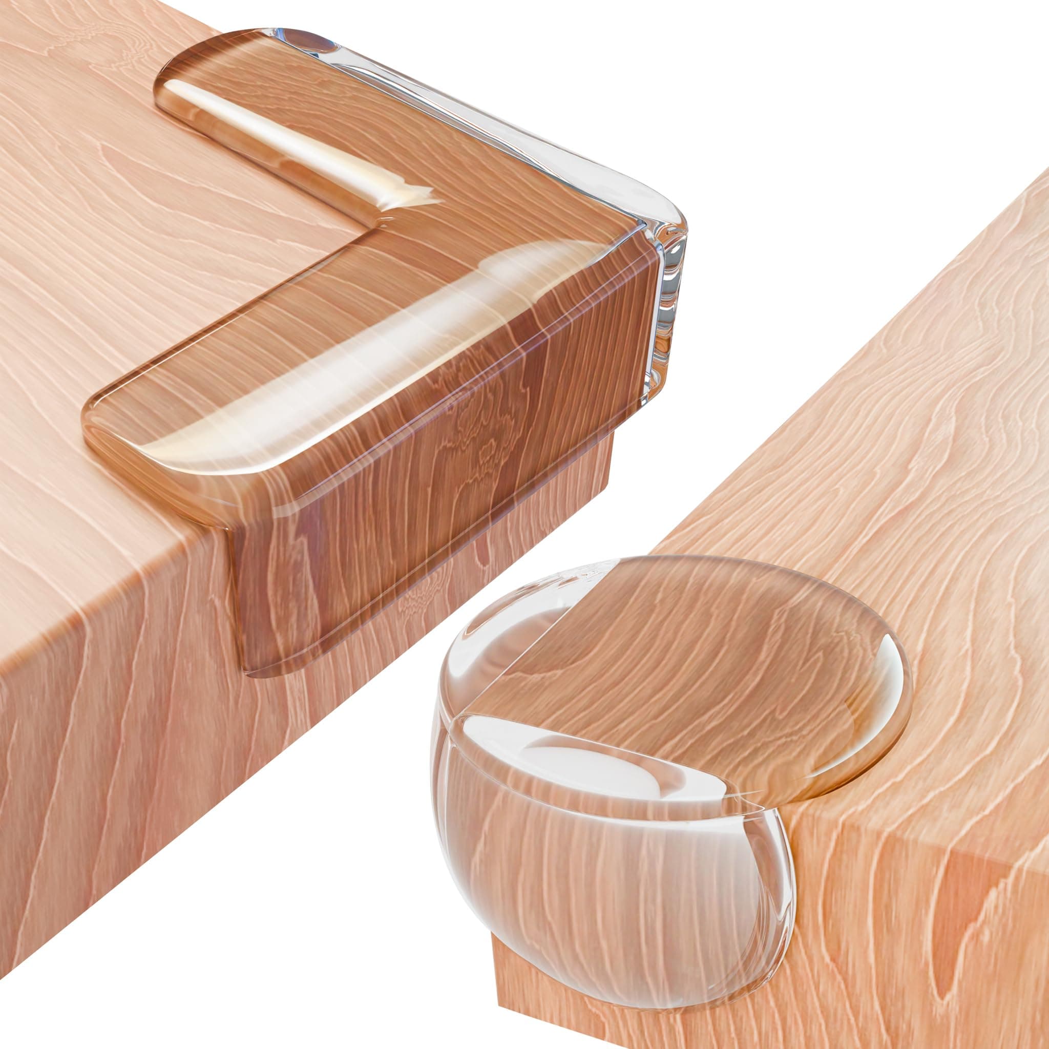 Corner Protectors - 12 Pack Baby Proofing Table Protector | Clear Kids Bumper | Safety Edge Proof | Cover for Sharp Table Corners | Child Protection | Plastic Guards | Silicone Bumpers | Pre-Taped