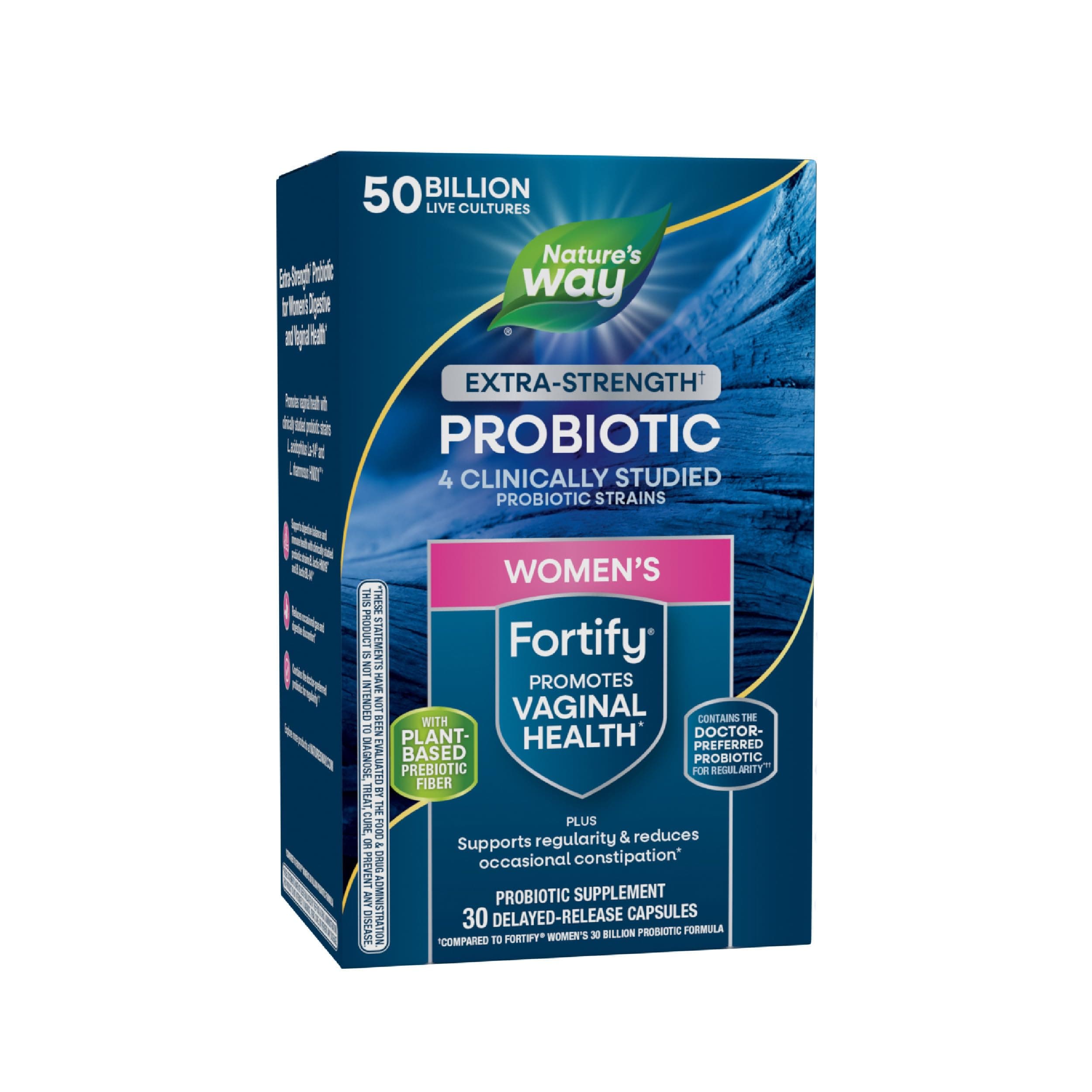 Nature's Way Fortify Extra Strength Daily Probiotic (50 Billion Live Cultures, 11 Strains, 30 Capsules)