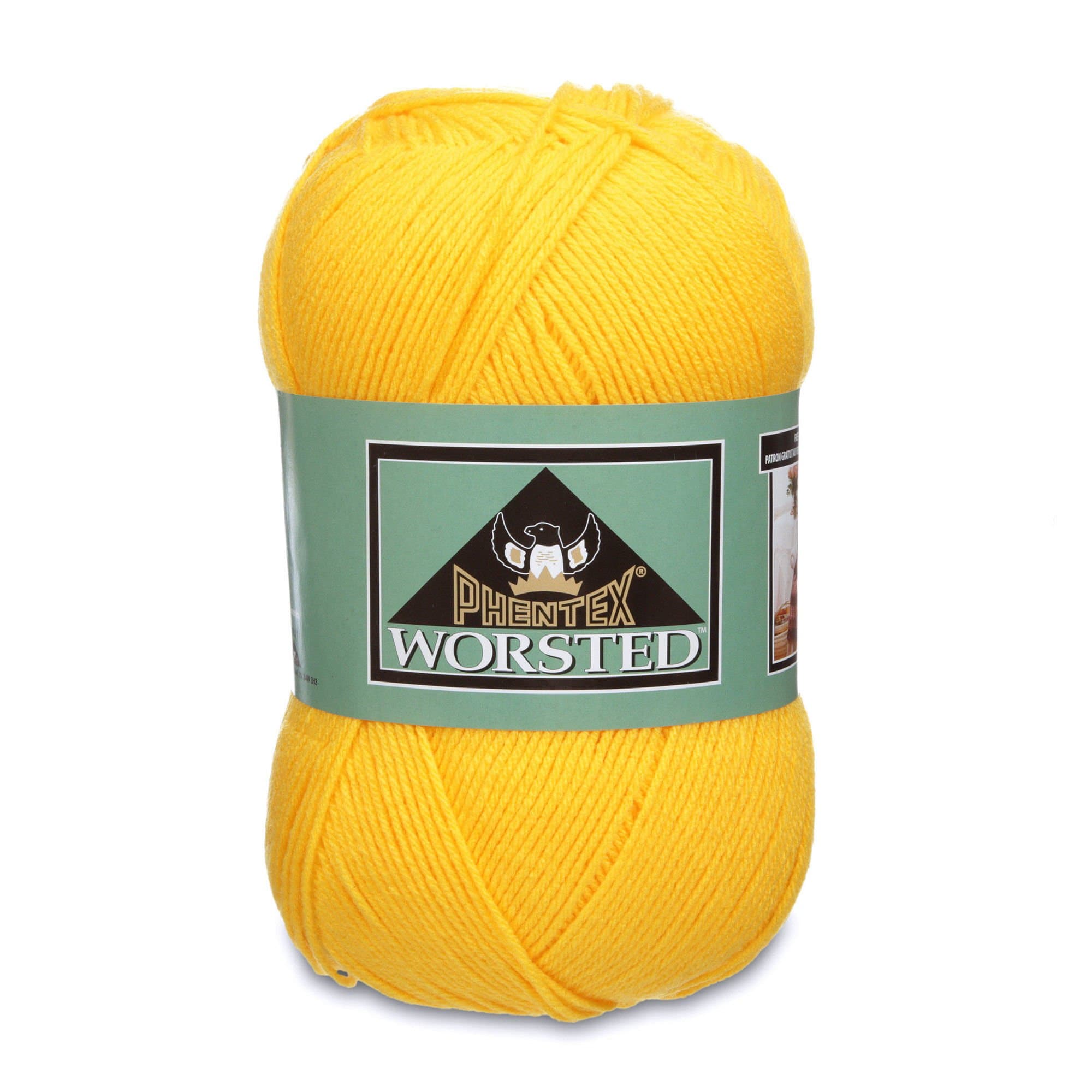 Spinrite Acrylic Phentex Worsted Solids Yarn-Sol (Yellow)