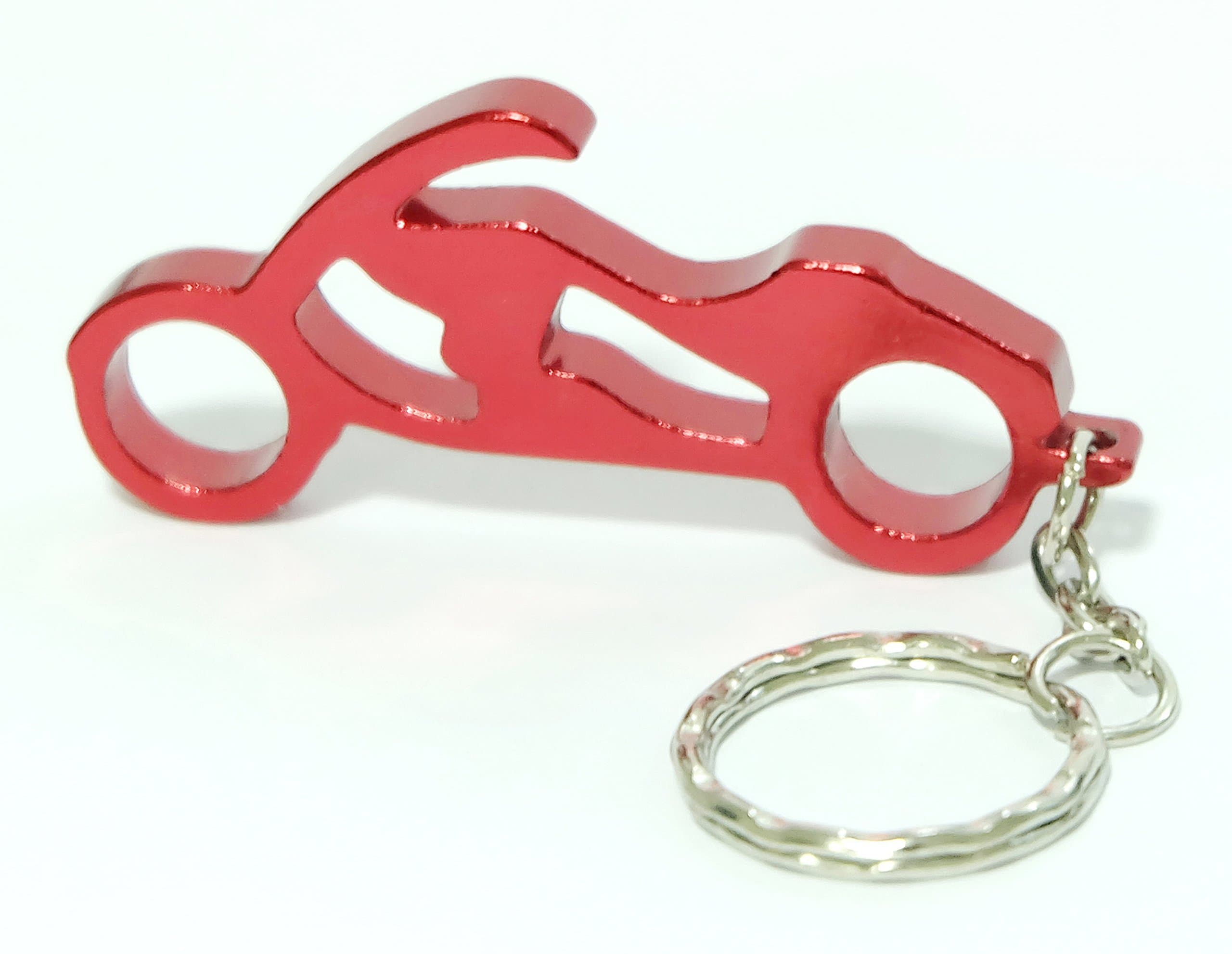 Motorcycle Keychain Ring Key Chain Bottle Openers Beer Bottle Opener Bar Small Beverage (1 piece) (red)