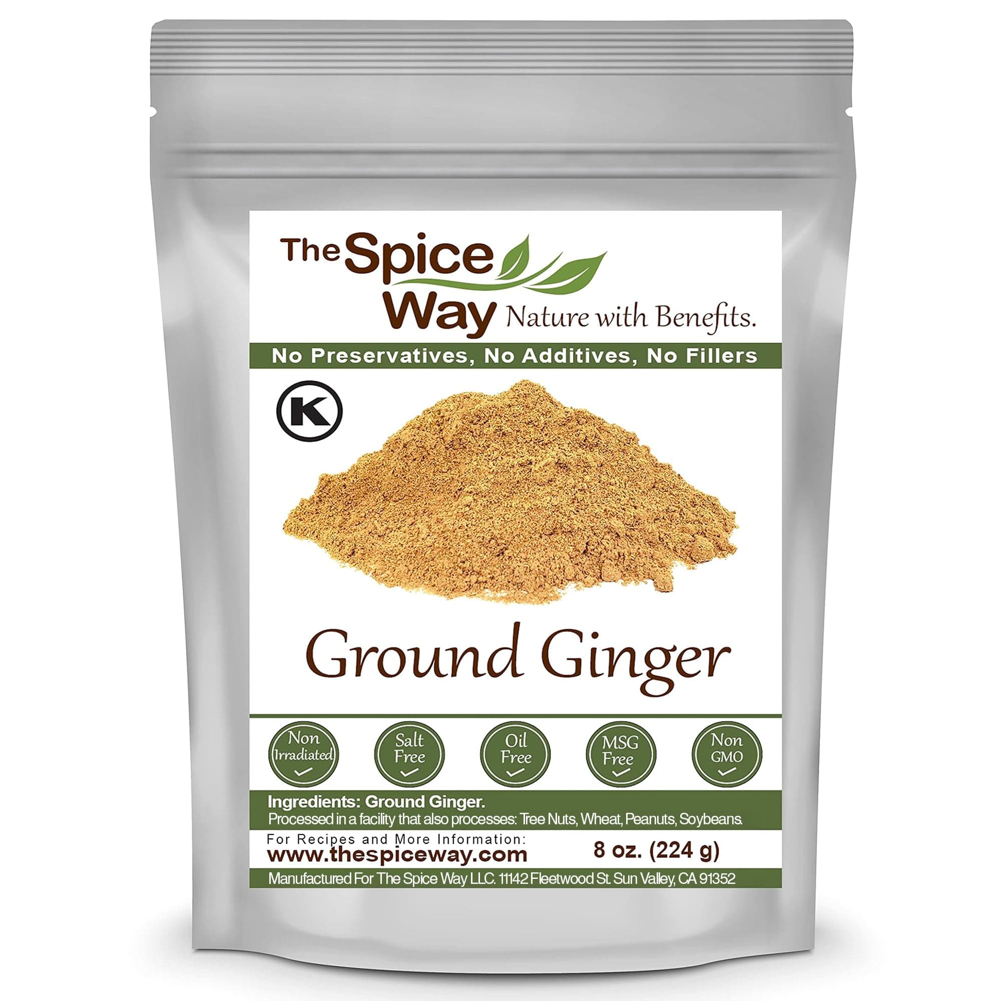 The Spice Way Ginger Powder- (8 oz) ginger root powder- a pure dry ground powdered root