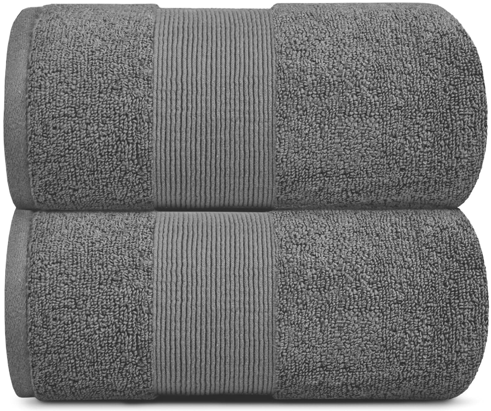 Resort Collection Cotton Bath Sheet Towels, 35x70, 2-Pack, Grey