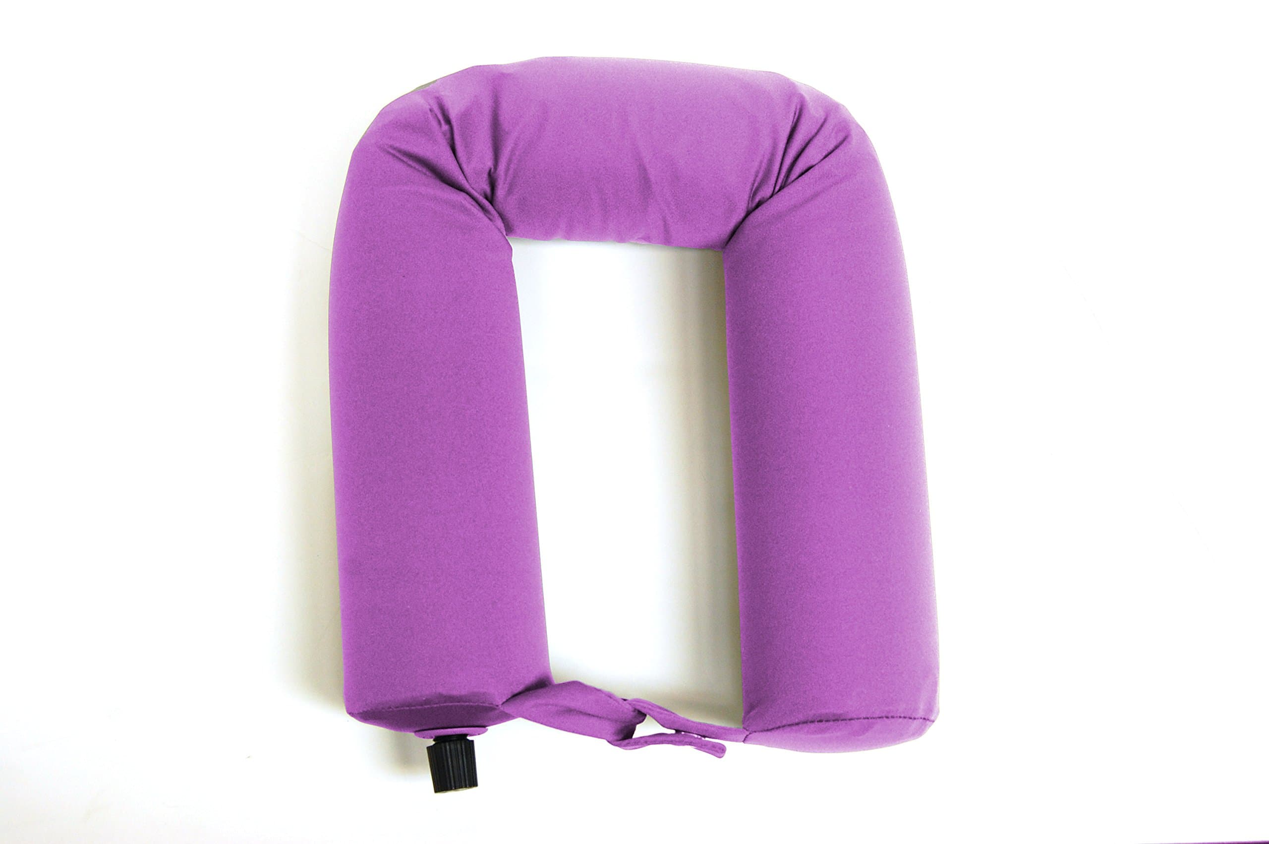 Travel Pal Auto Inflatable Multi-Use Neck Pillow for Airplane Travel (Purple) Compact. For for Airplanes, Train, Car, Home and Office Bathtub. Kids, Adults, Pregnancy