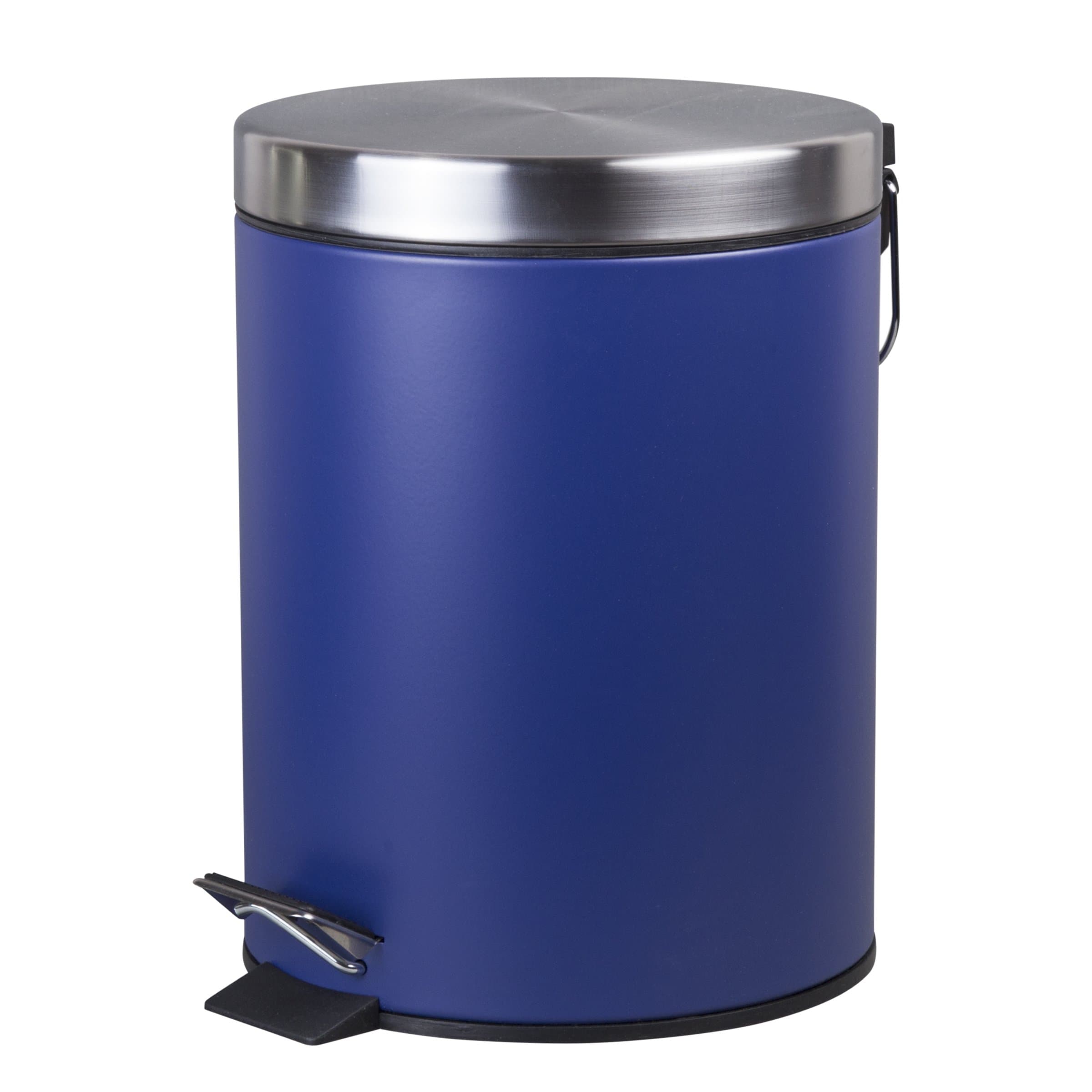 Creative Home 87001 Round Step Trash Can, 5 L, Navy