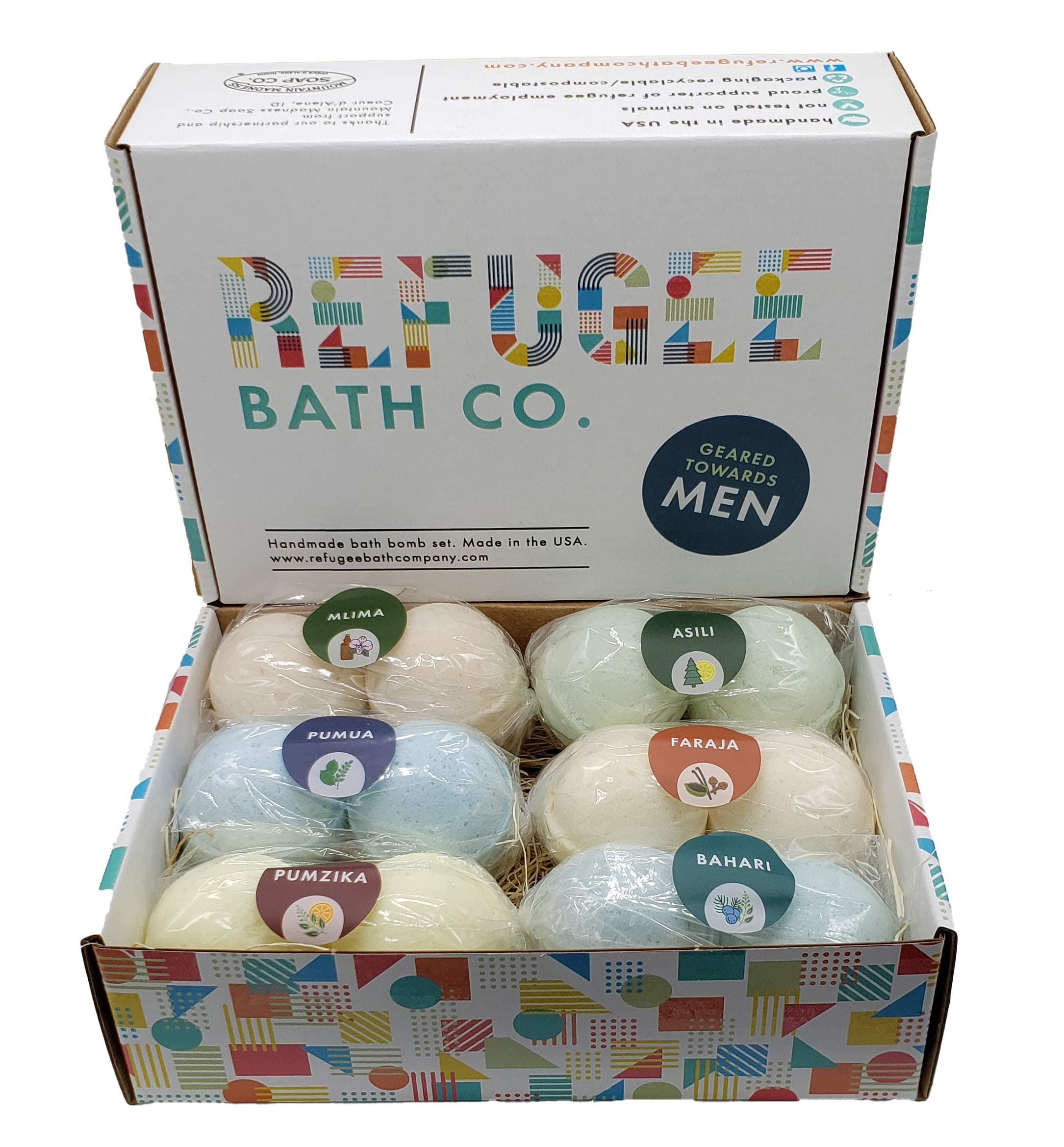 Mens Variety Bath Bombs, bathbomb, bath bombs for men, bath balls for men, bathbomb men, bath bomb for men, men bath bomb set, Vegan, Cocoa Butter and Plant Based Ingredients, US Made