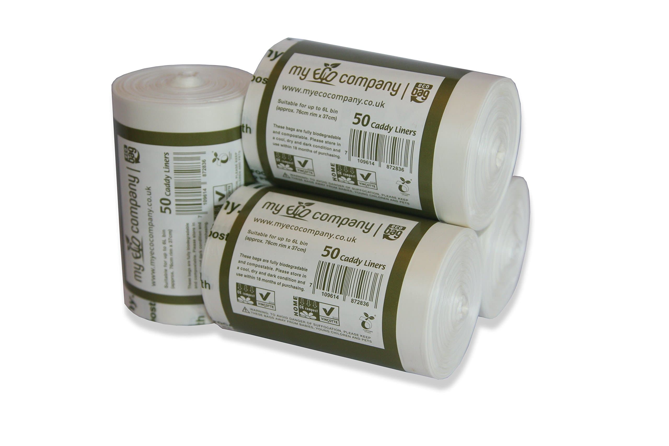 5L / 6L X 200 Compostable Kitchen Food Waste Compost Bin Bags Caddy Liners (5 Litre / 6 Litre)