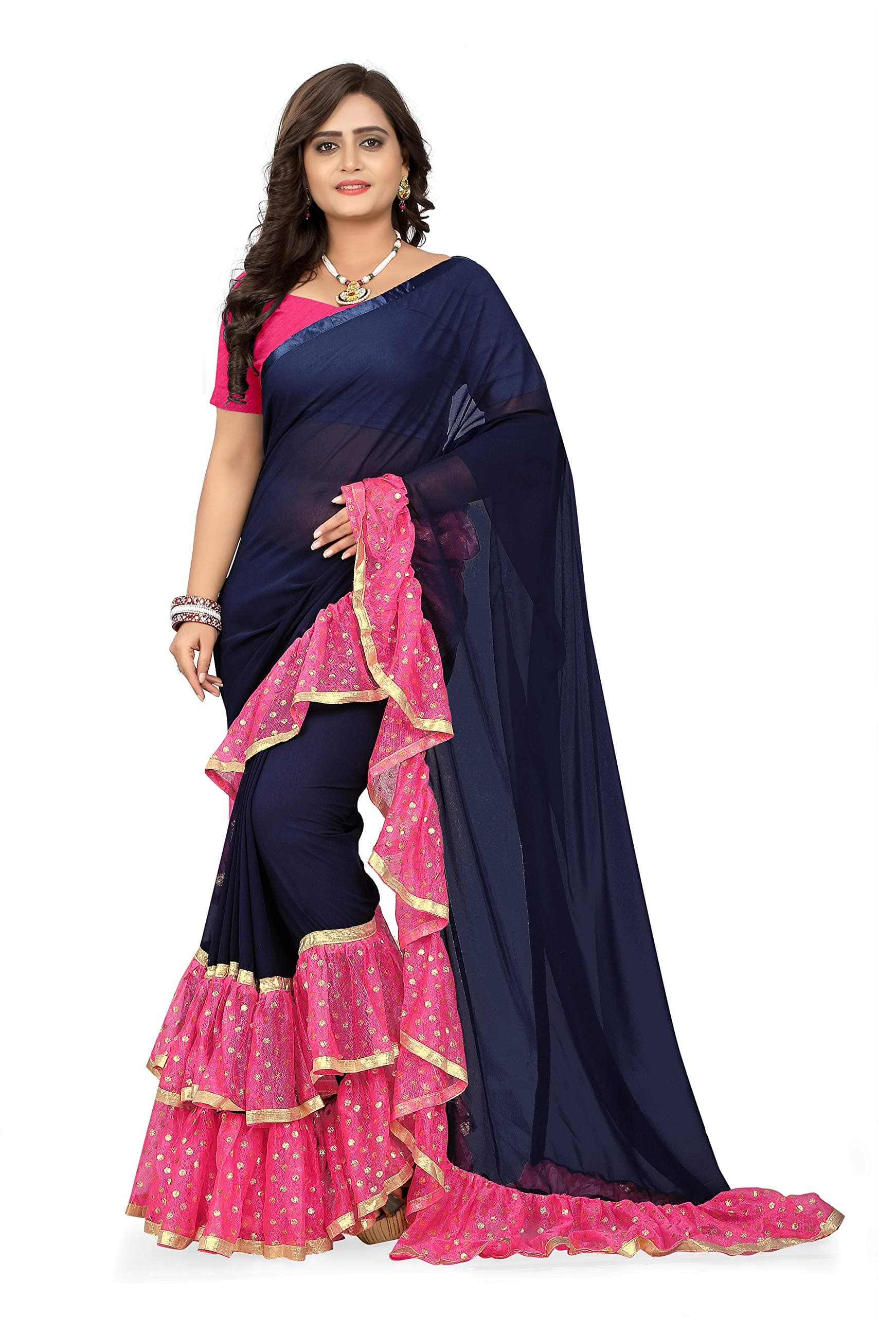 RIVA ENTERPRISE Women's Georgette Saree
