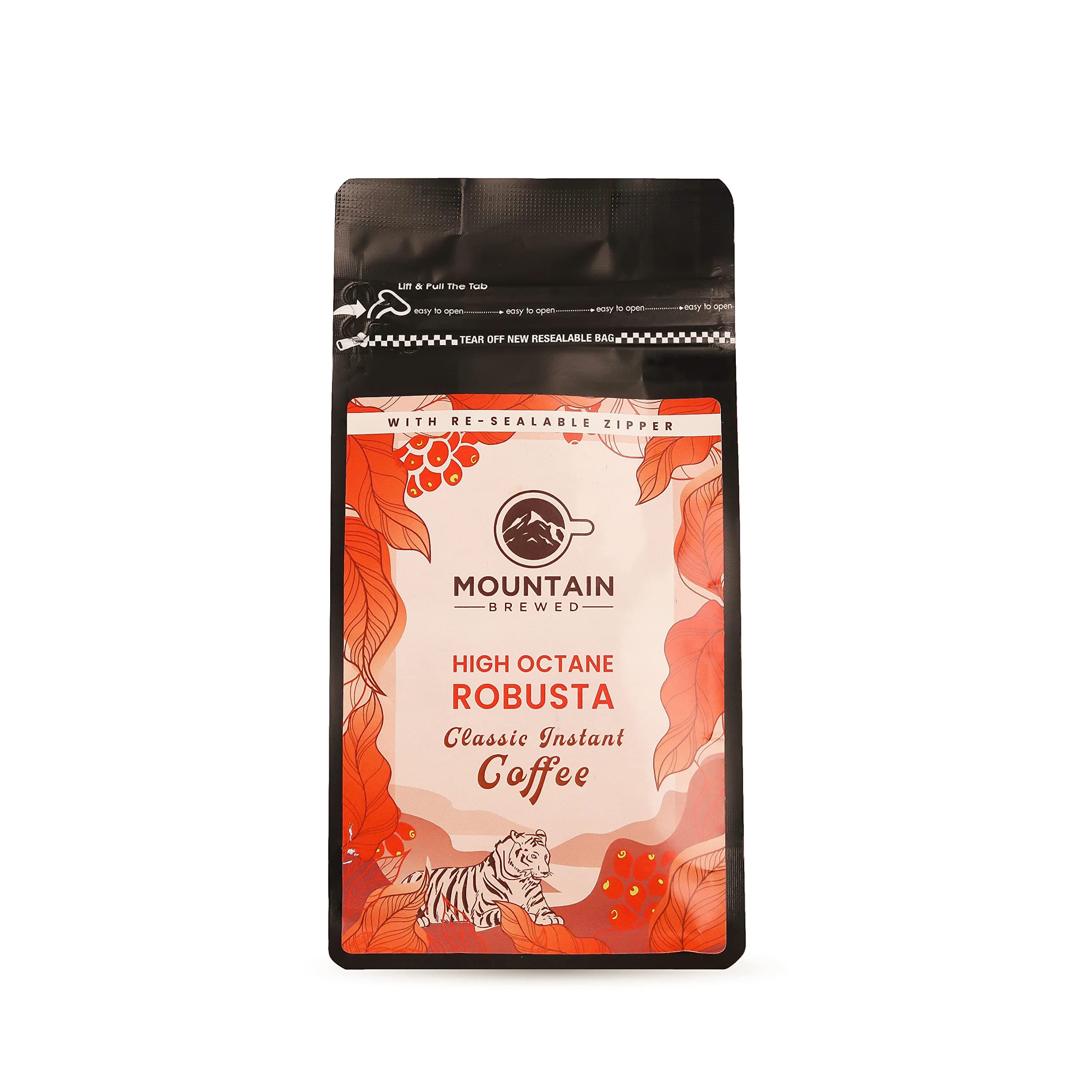 MOUNTAIN BREWED Classic Robusta Instant Coffee Re-sealable Pouch 125 grams