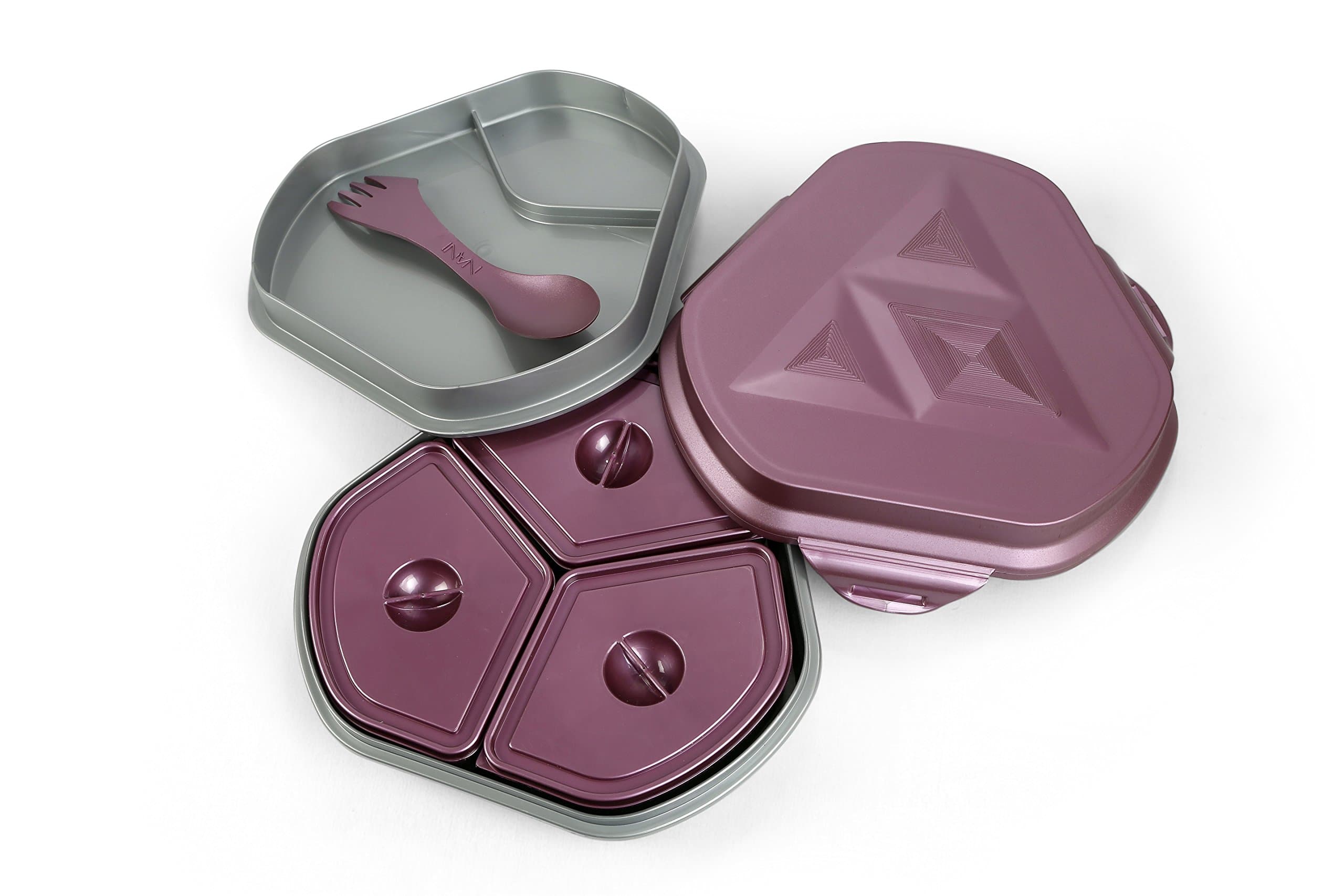 NANI's Hunger Box 2.0 Magenta | Compact Lunch Box | Leak Proof Lunch Box | Unique Design